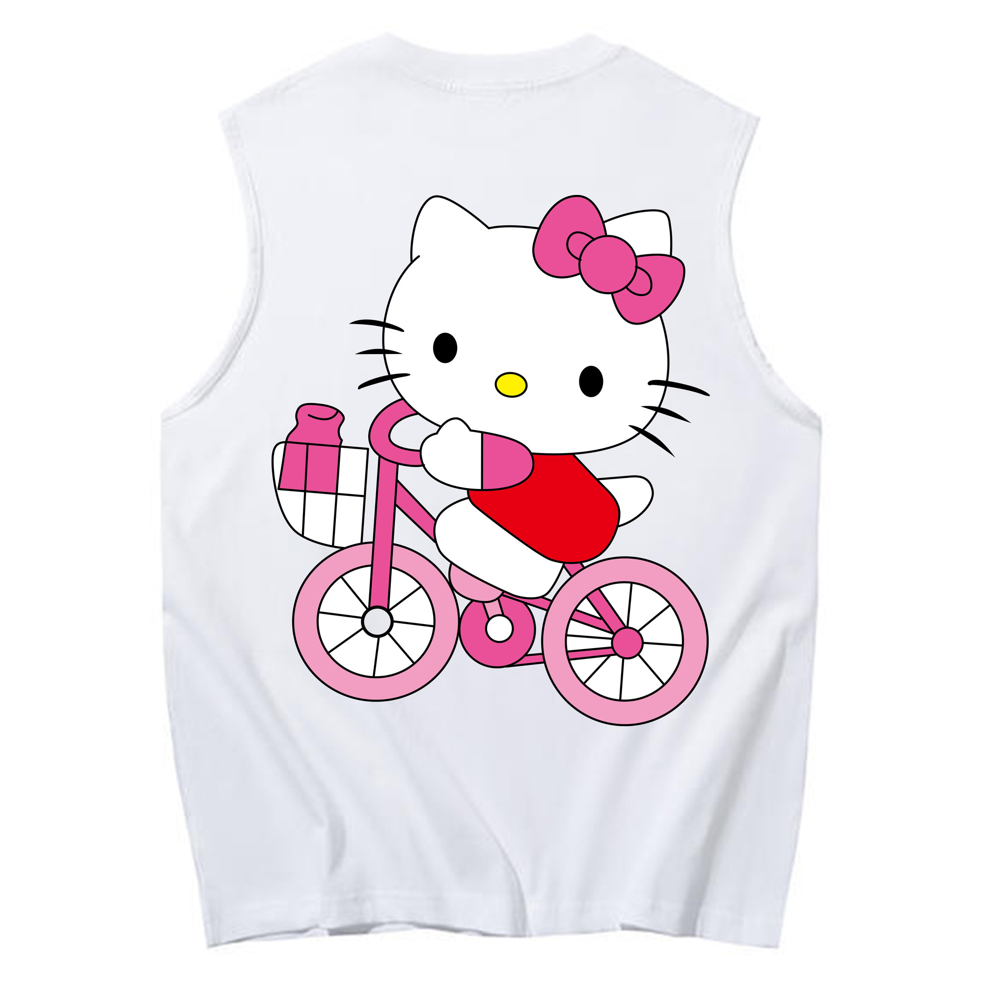 （画像用） Hello Kitty ハローキティ コットン100％タンクトップ（背面プリント）