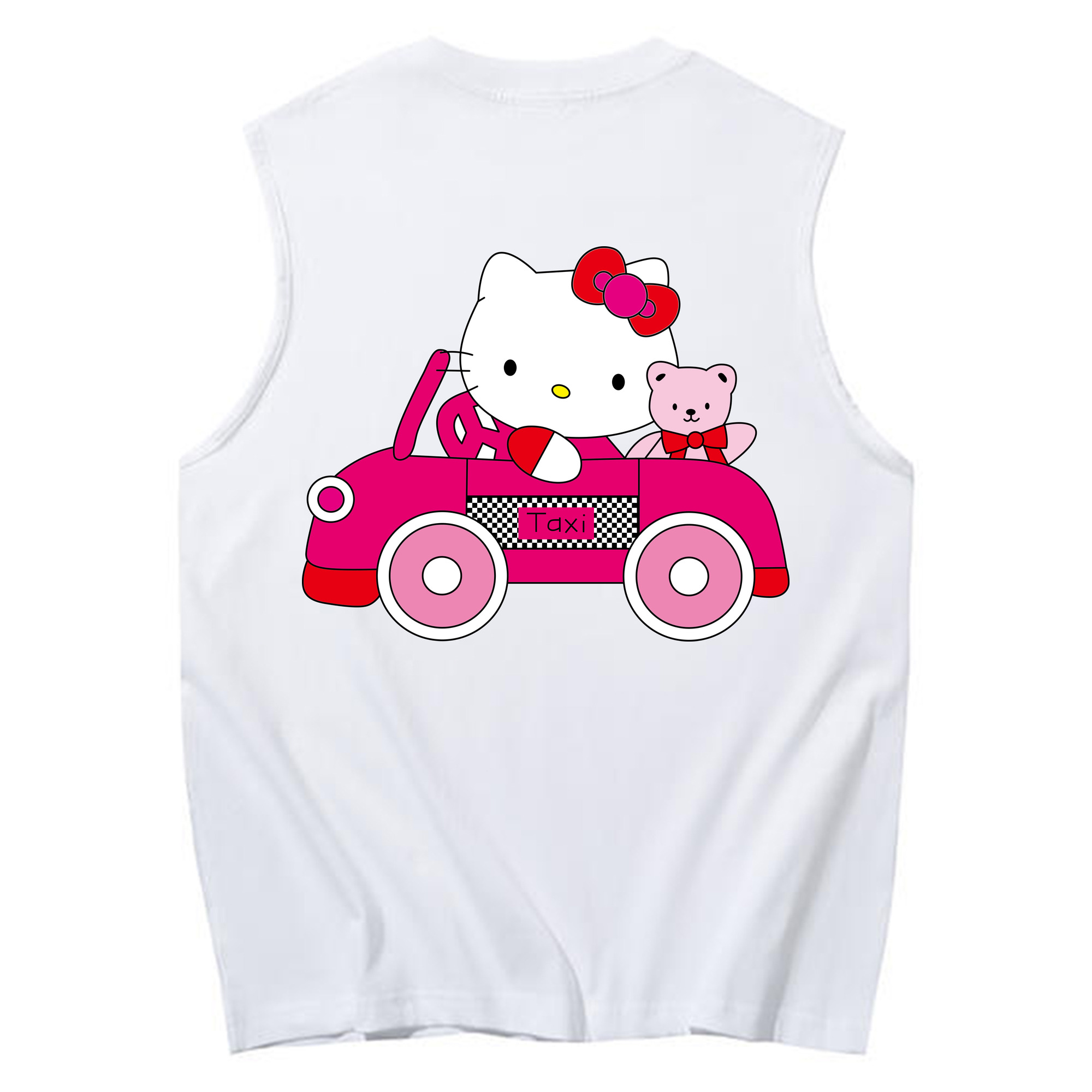 （画像用） Hello Kitty ハローキティ コットン100％タンクトップ（背面プリント）