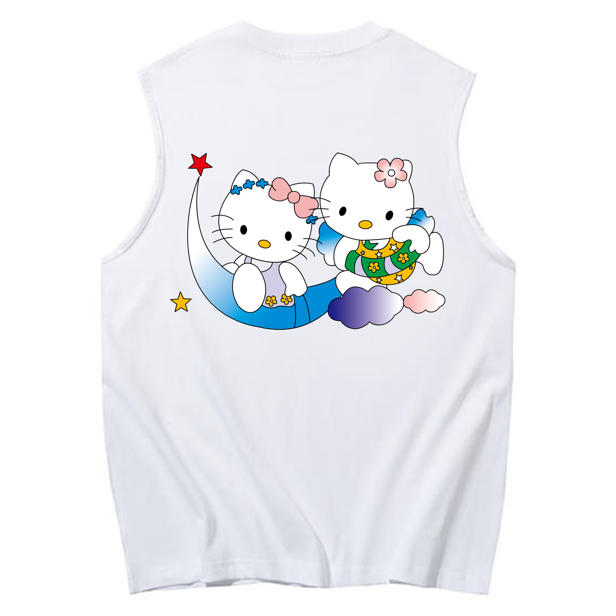 （画像用） Hello Kitty ハローキティ コットン100％タンクトップ（背面プリント）