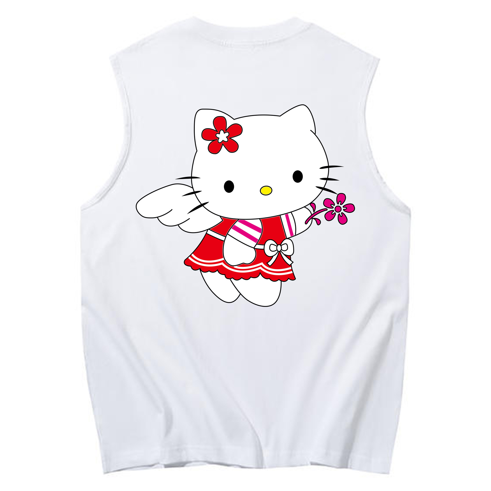 （画像用） Hello Kitty ハローキティ コットン100％タンクトップ（背面プリント）