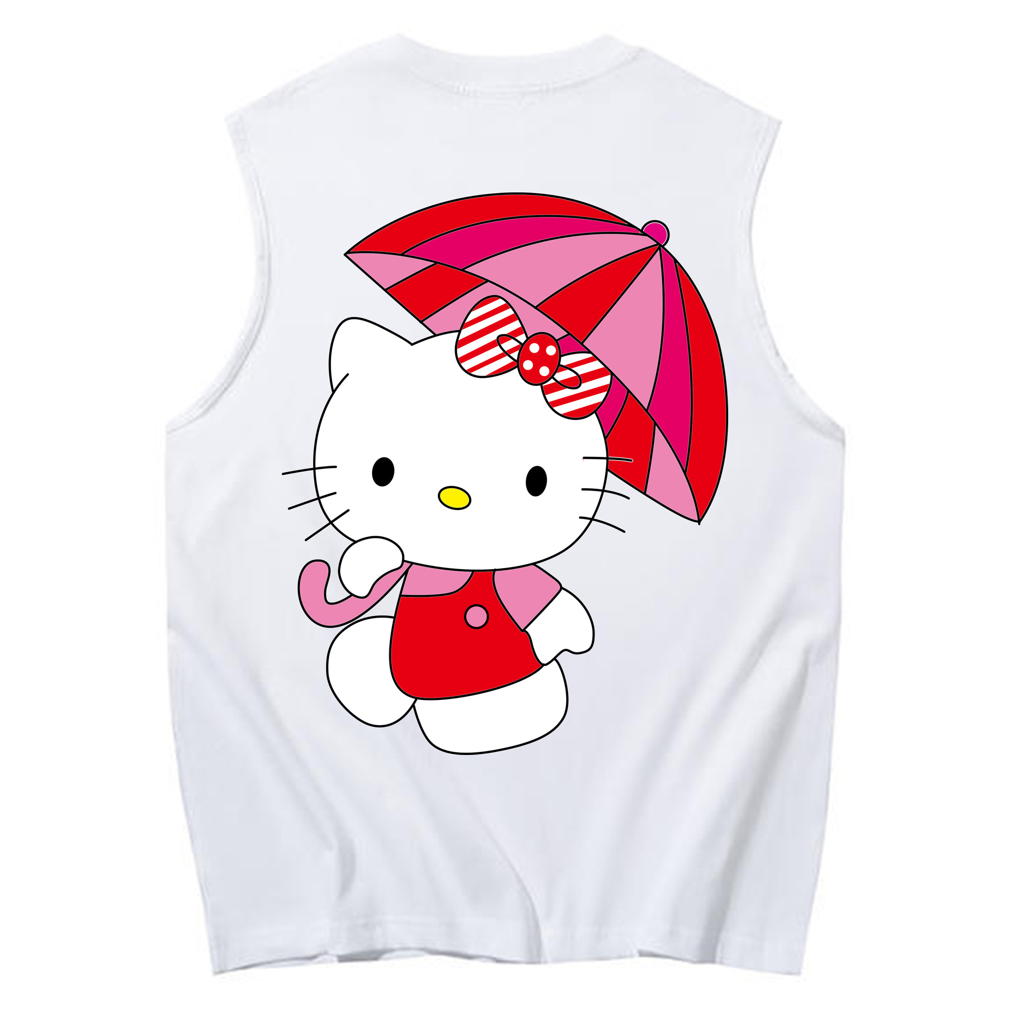 （画像用） Hello Kitty ハローキティ コットン100％タンクトップ（背面プリント）