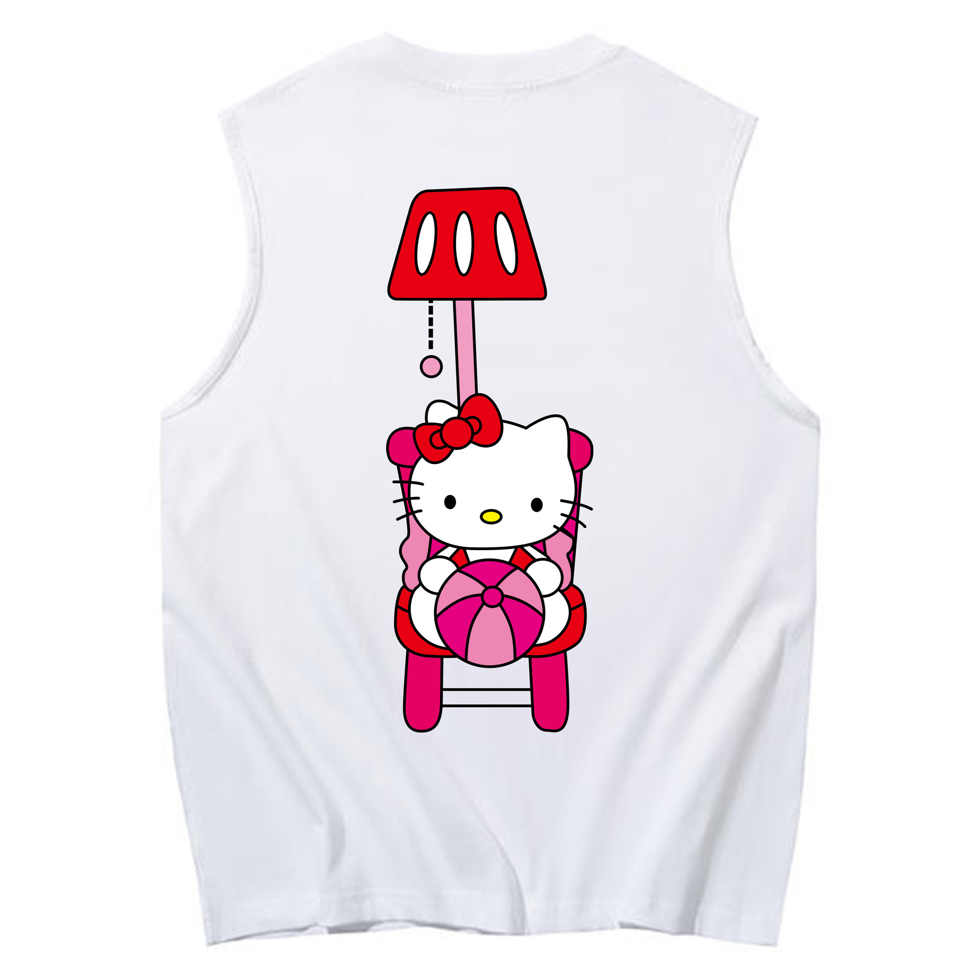 （画像用） Hello Kitty ハローキティ コットン100％タンクトップ（背面プリント）