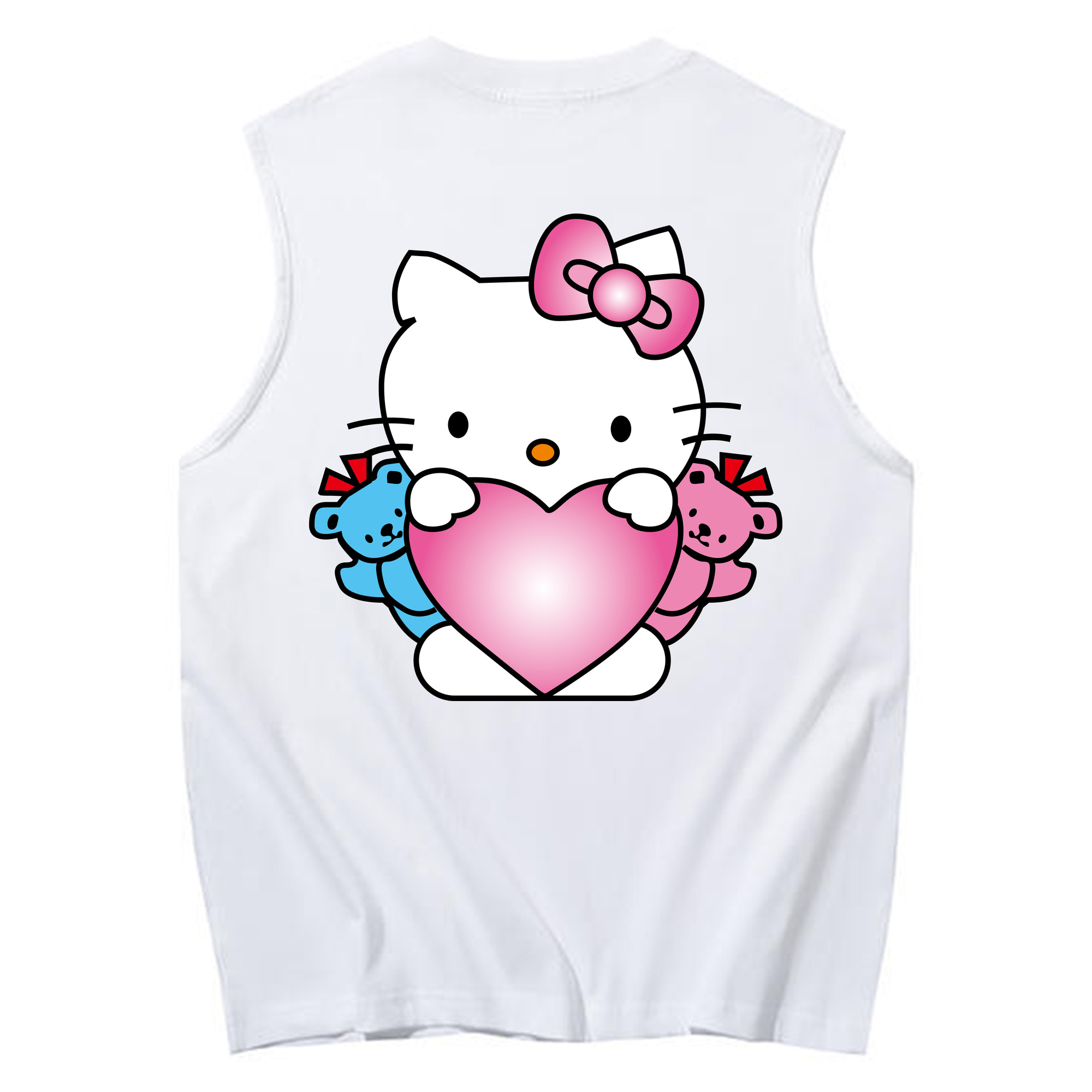 （画像用） Hello Kitty ハローキティ コットン100％タンクトップ（背面プリント）