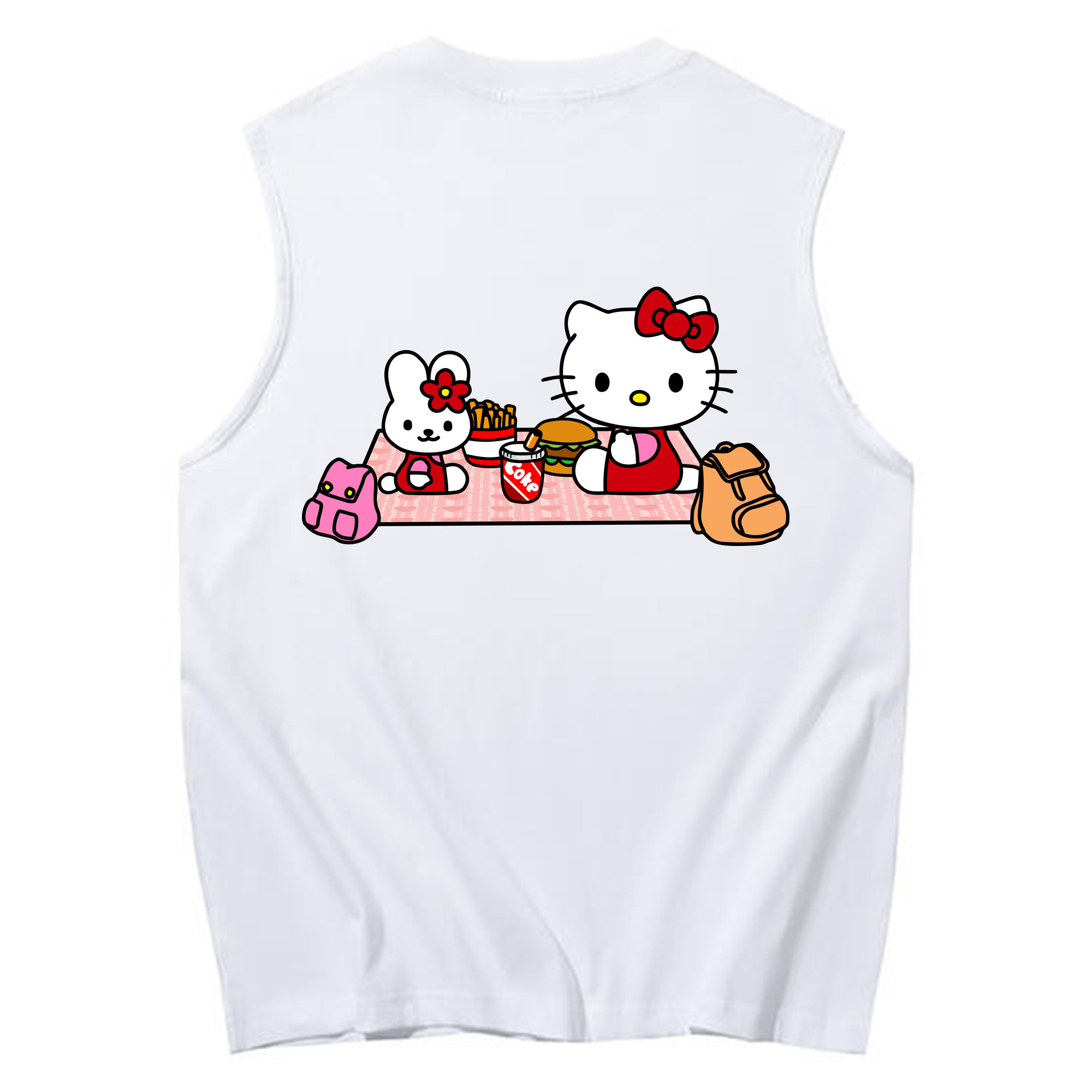 （画像用） Hello Kitty ハローキティ コットン100％タンクトップ（背面プリント）