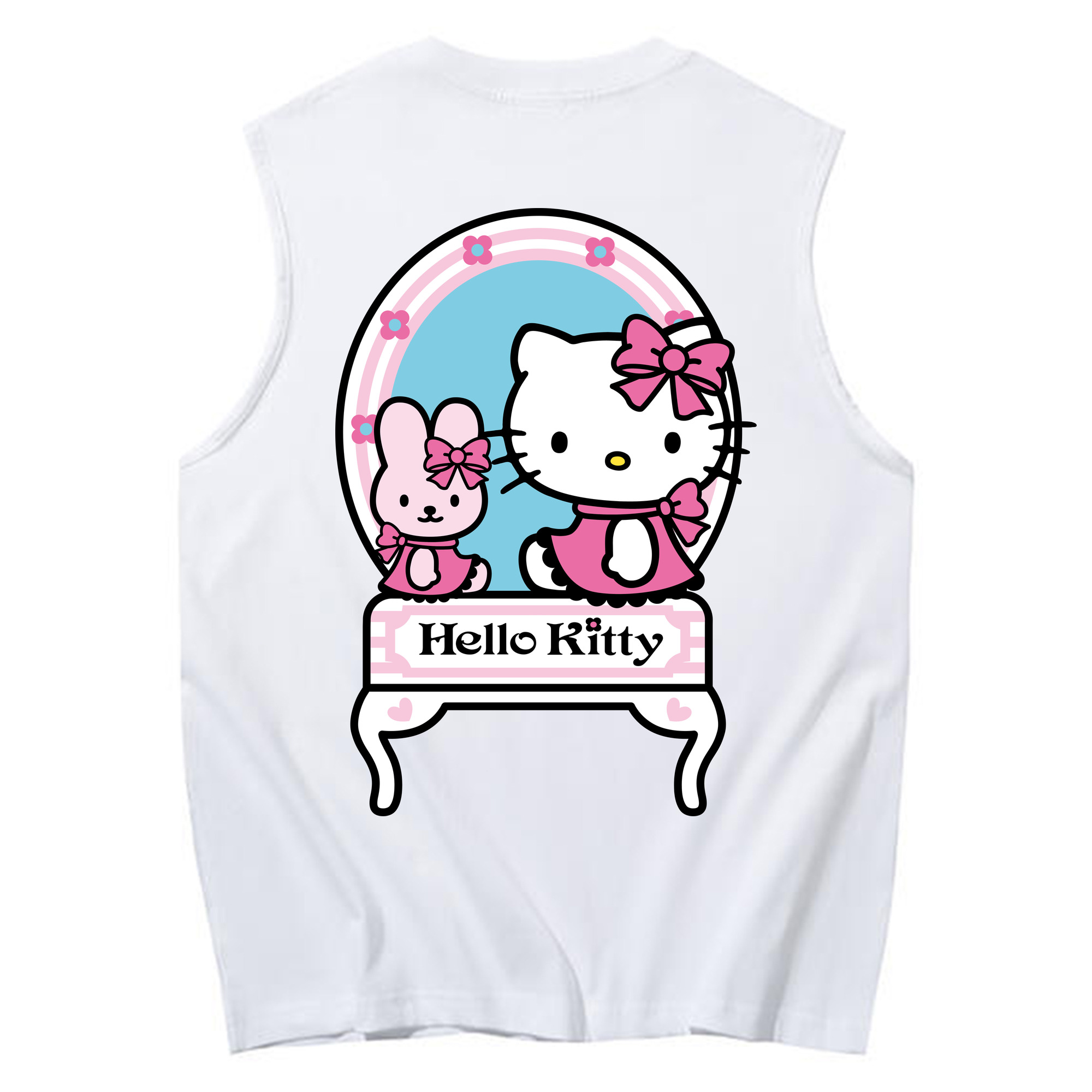 （画像用） Hello Kitty ハローキティ コットン100％タンクトップ（背面プリント）