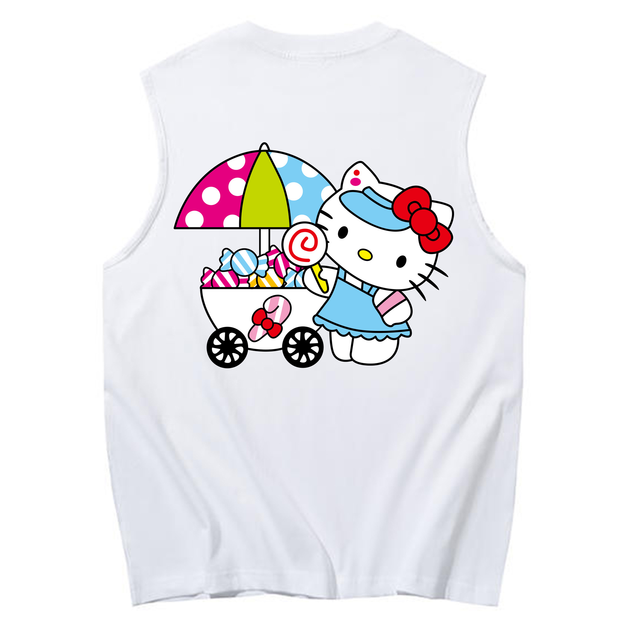 （画像用） Hello Kitty ハローキティ コットン100％タンクトップ（背面プリント）