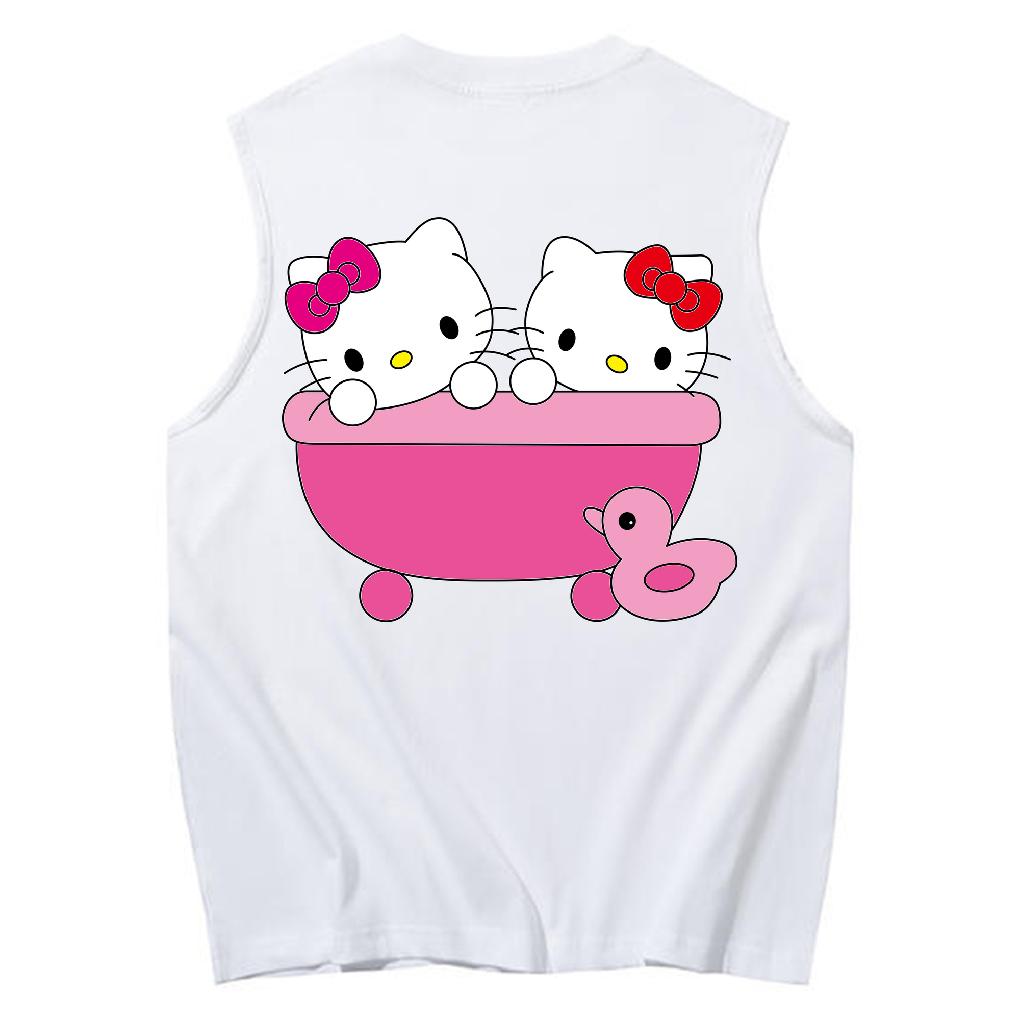 （画像用） Hello Kitty ハローキティ コットン100％タンクトップ（背面プリント）