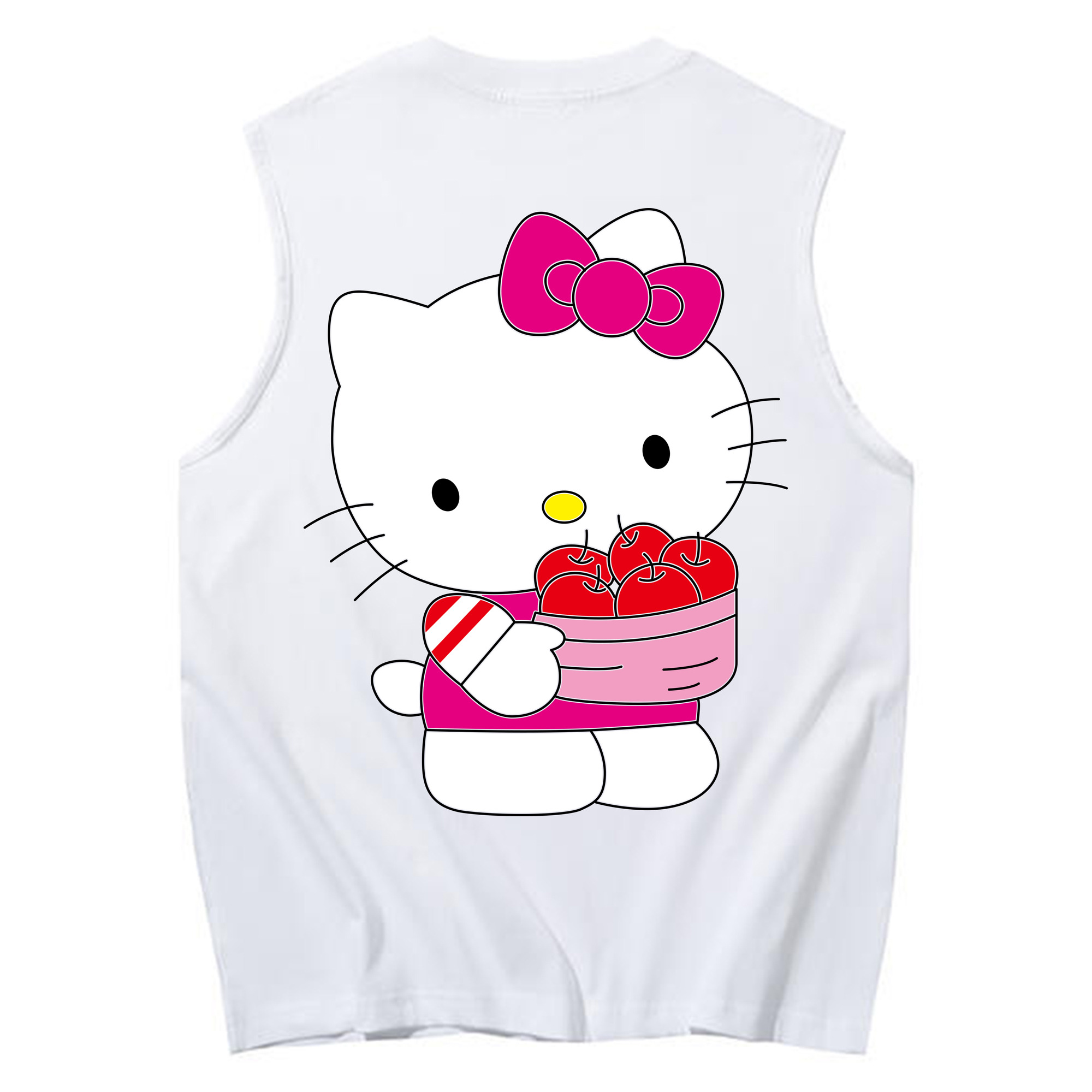（画像用） Hello Kitty ハローキティ コットン100％タンクトップ（背面プリント）