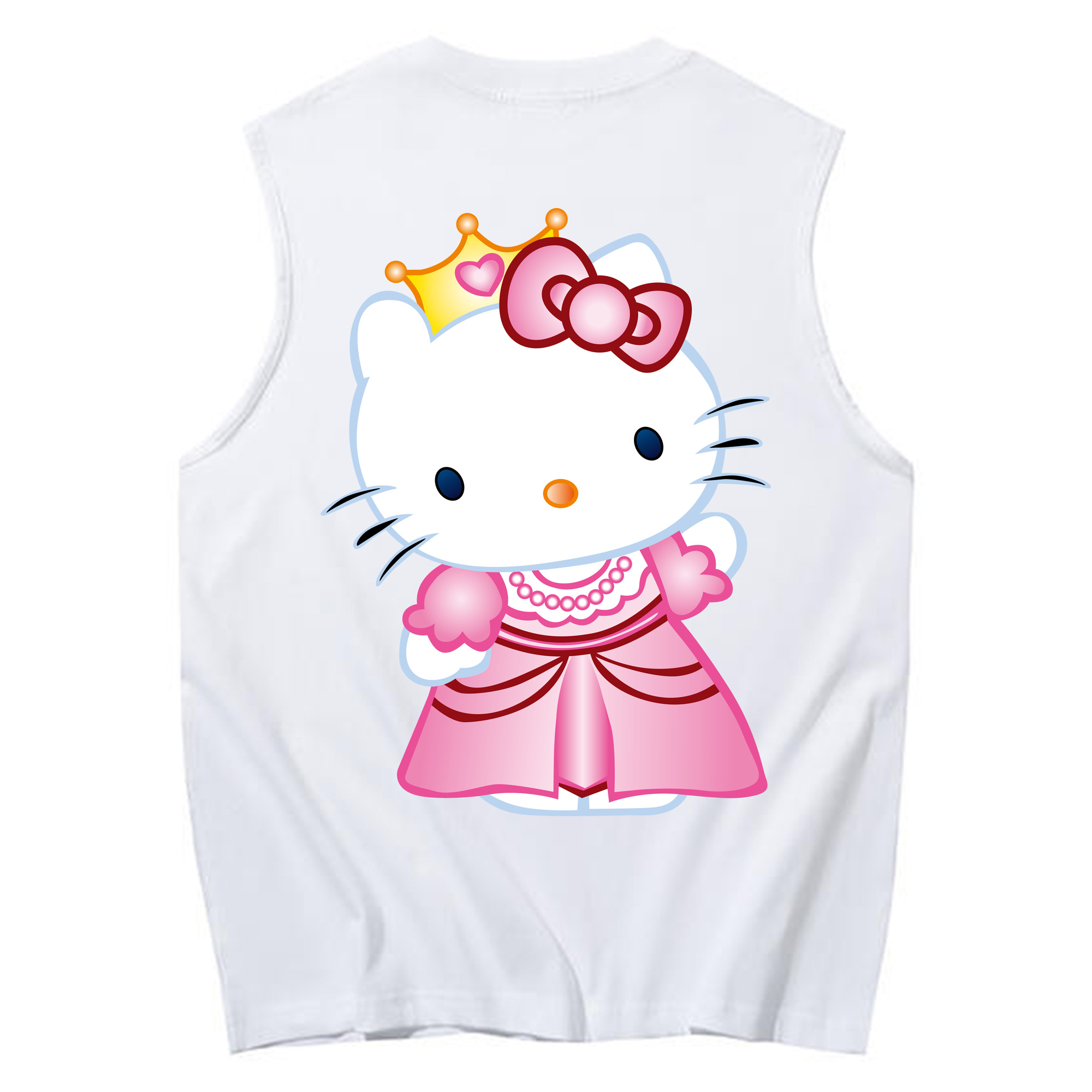 （画像用） Hello Kitty ハローキティ コットン100％タンクトップ（背面プリント）