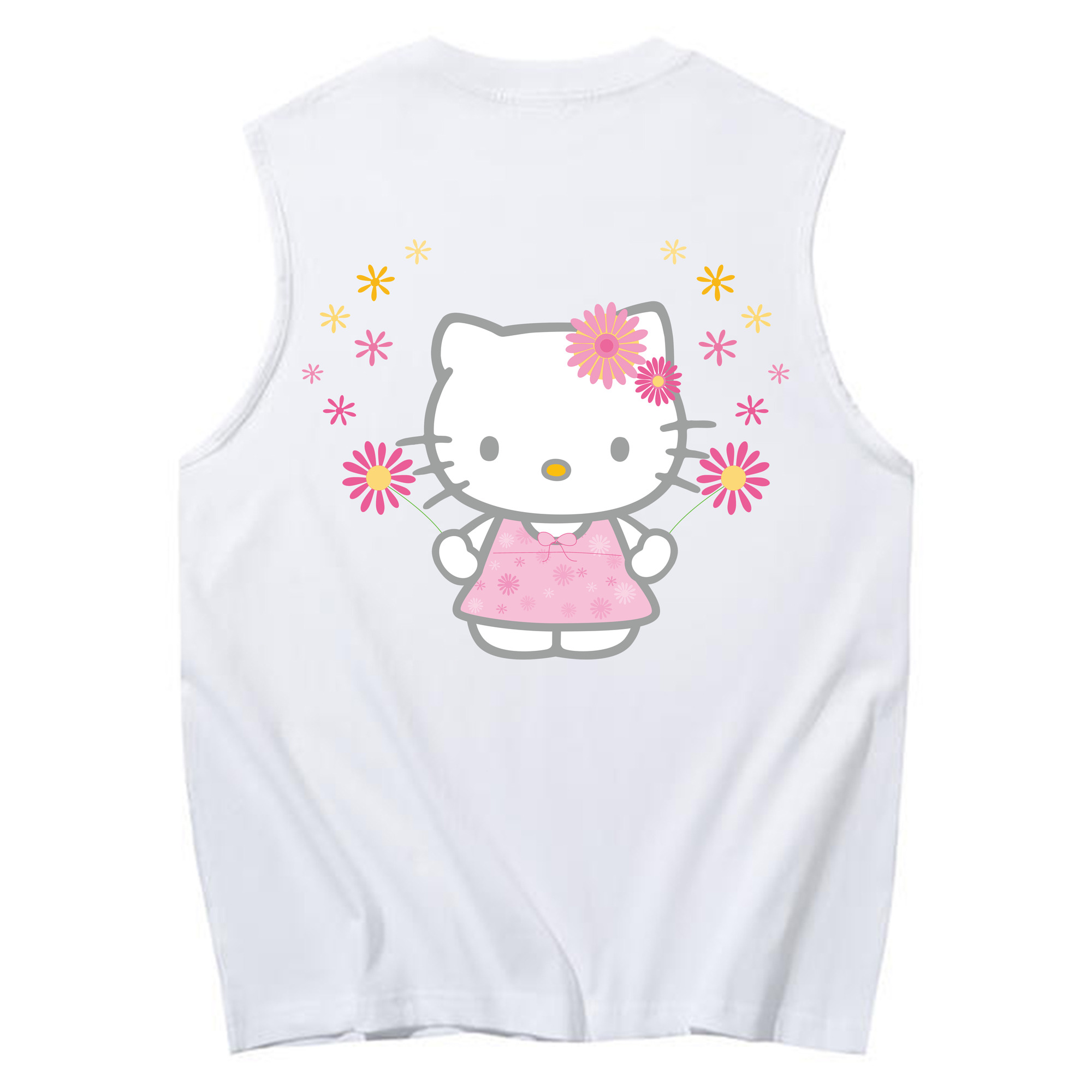 （画像用） Hello Kitty ハローキティ コットン100％タンクトップ（背面プリント）
