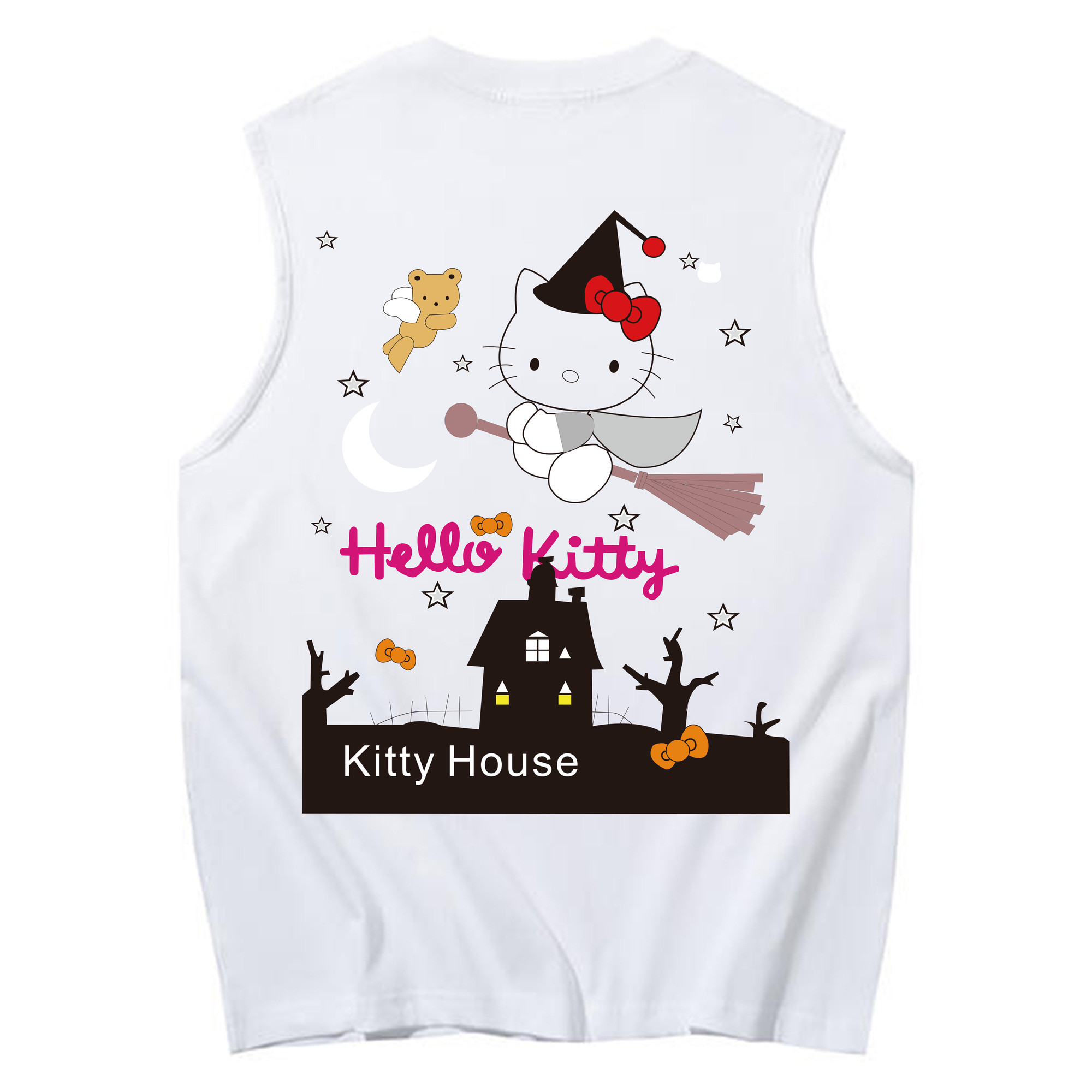 （画像用） Hello Kitty ハローキティ コットン100％タンクトップ（背面プリント）