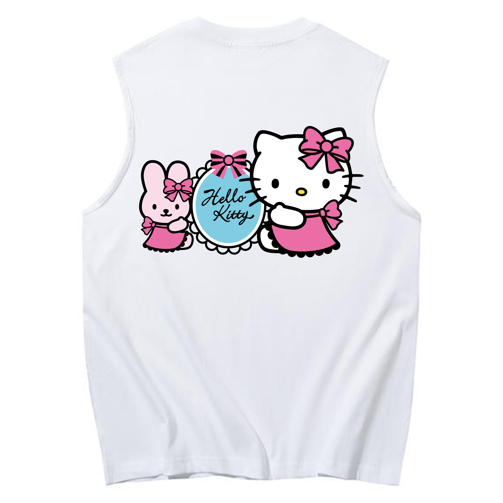 （画像用） Hello Kitty ハローキティ コットン100％タンクトップ（背面プリント）