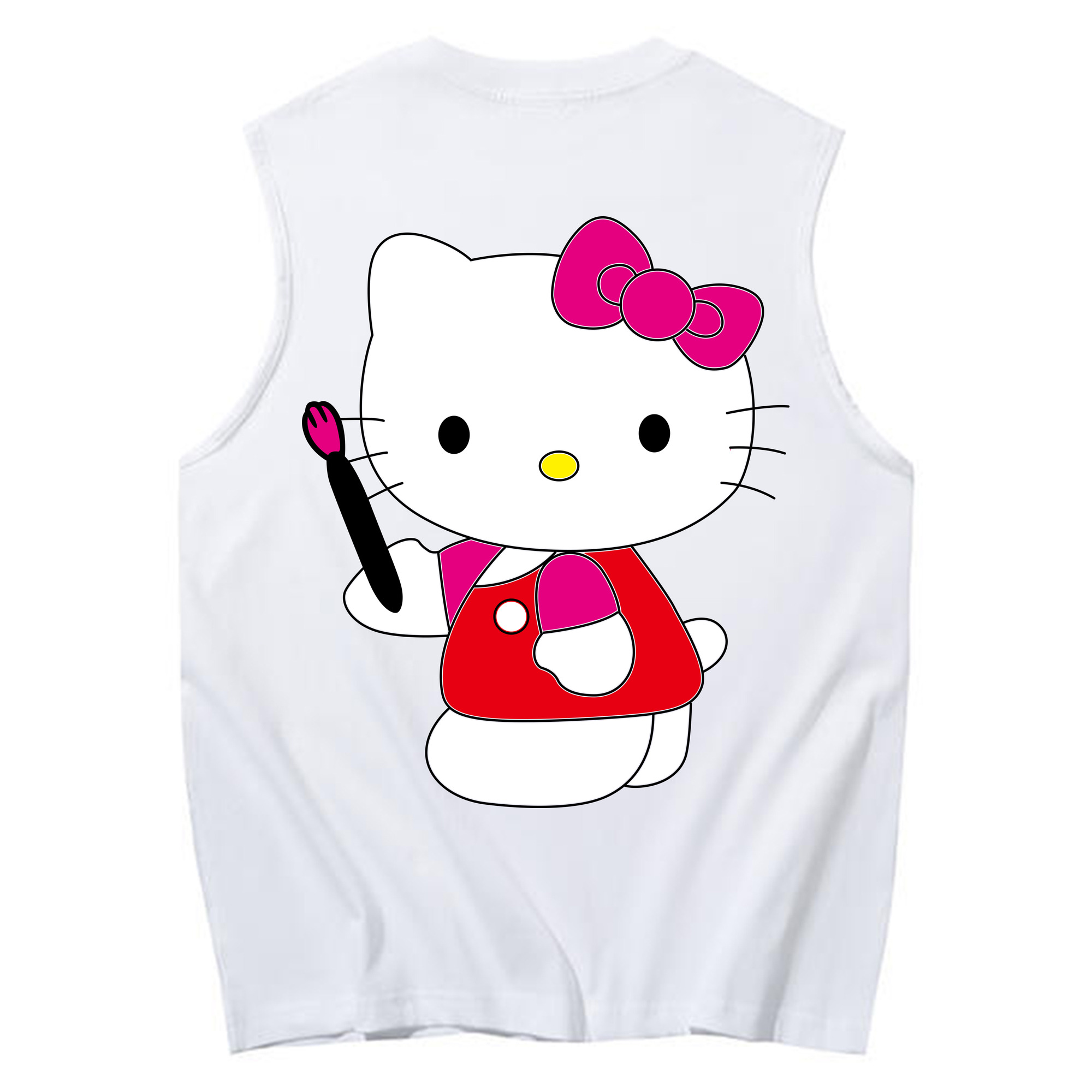 （画像用） Hello Kitty ハローキティ コットン100％タンクトップ（背面プリント）