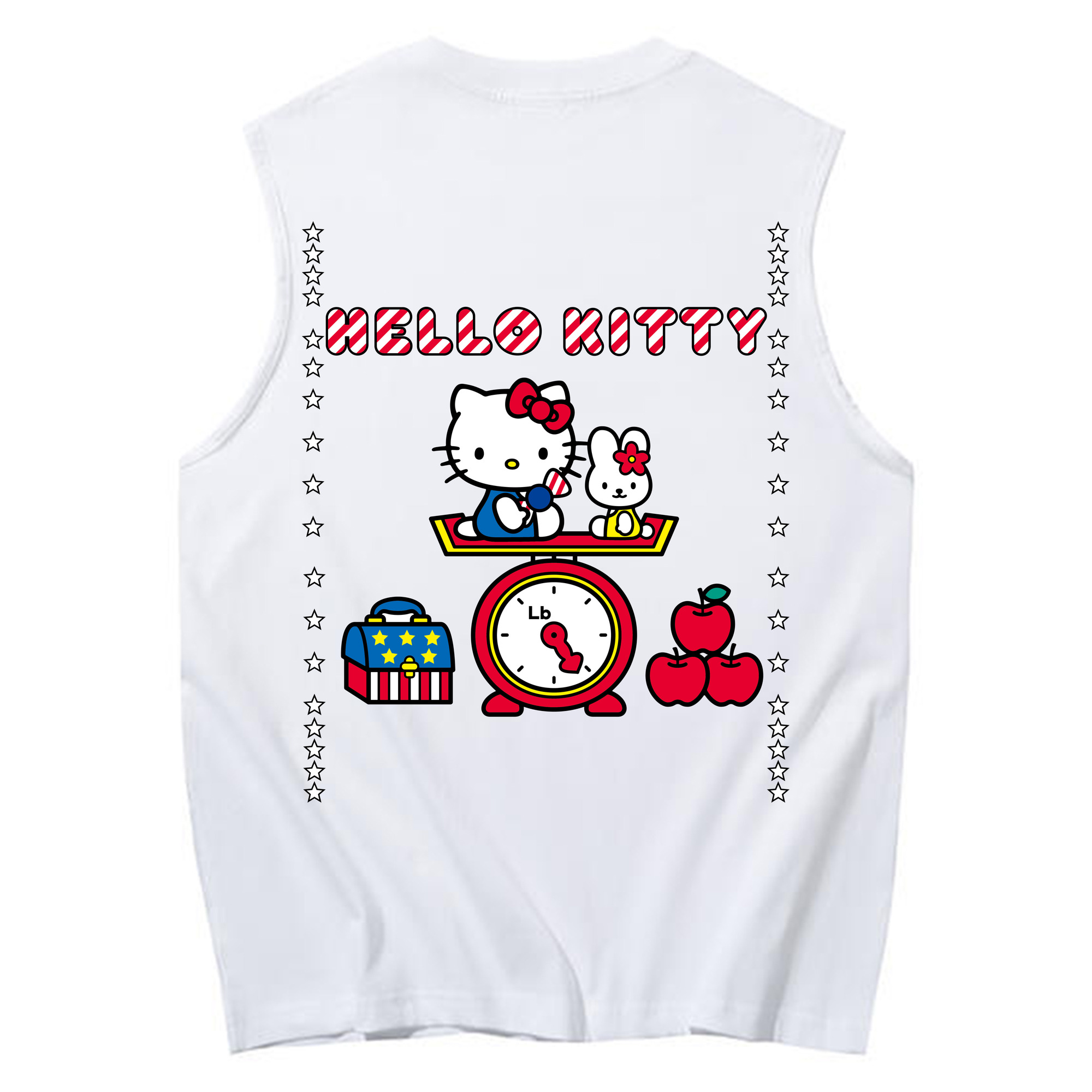 （画像用） Hello Kitty ハローキティ コットン100％タンクトップ（背面プリント）