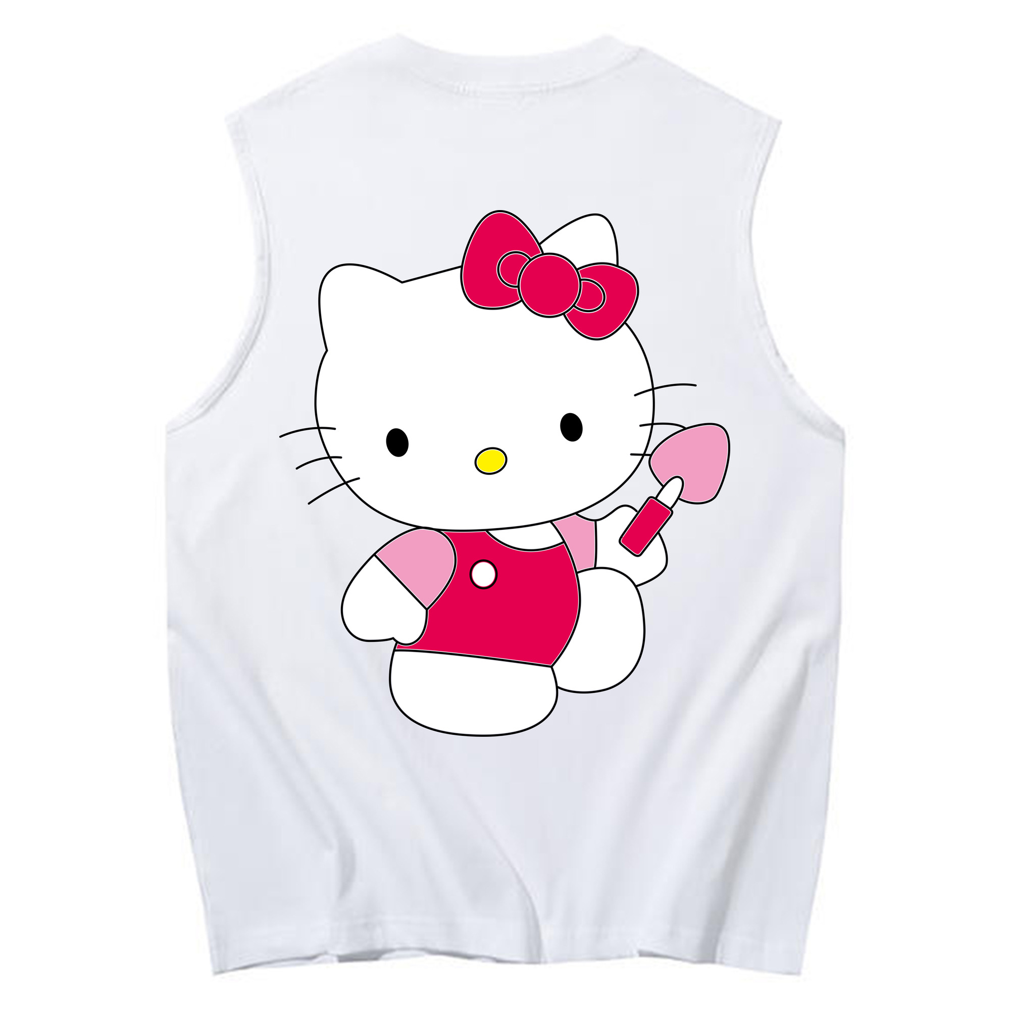 （画像用） Hello Kitty ハローキティ コットン100％タンクトップ（背面プリント）