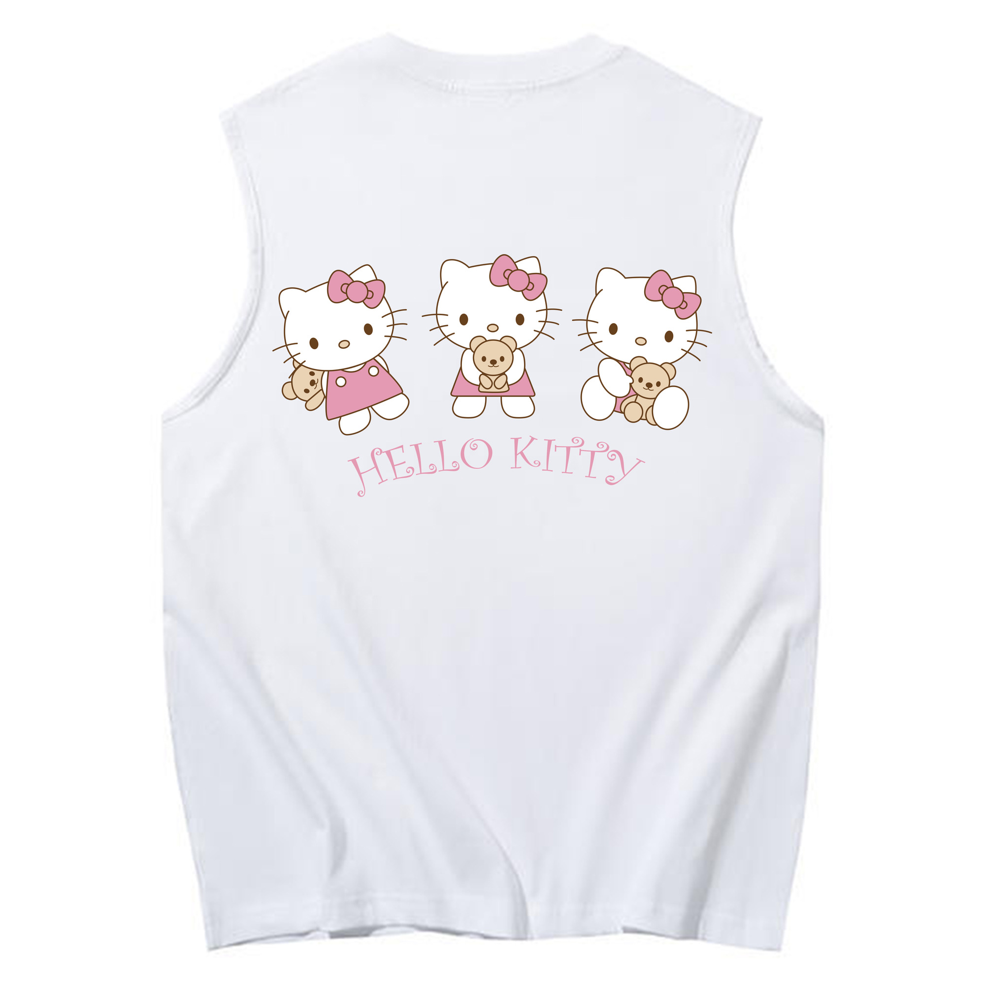 （画像用） Hello Kitty ハローキティ コットン100％タンクトップ（背面プリント）