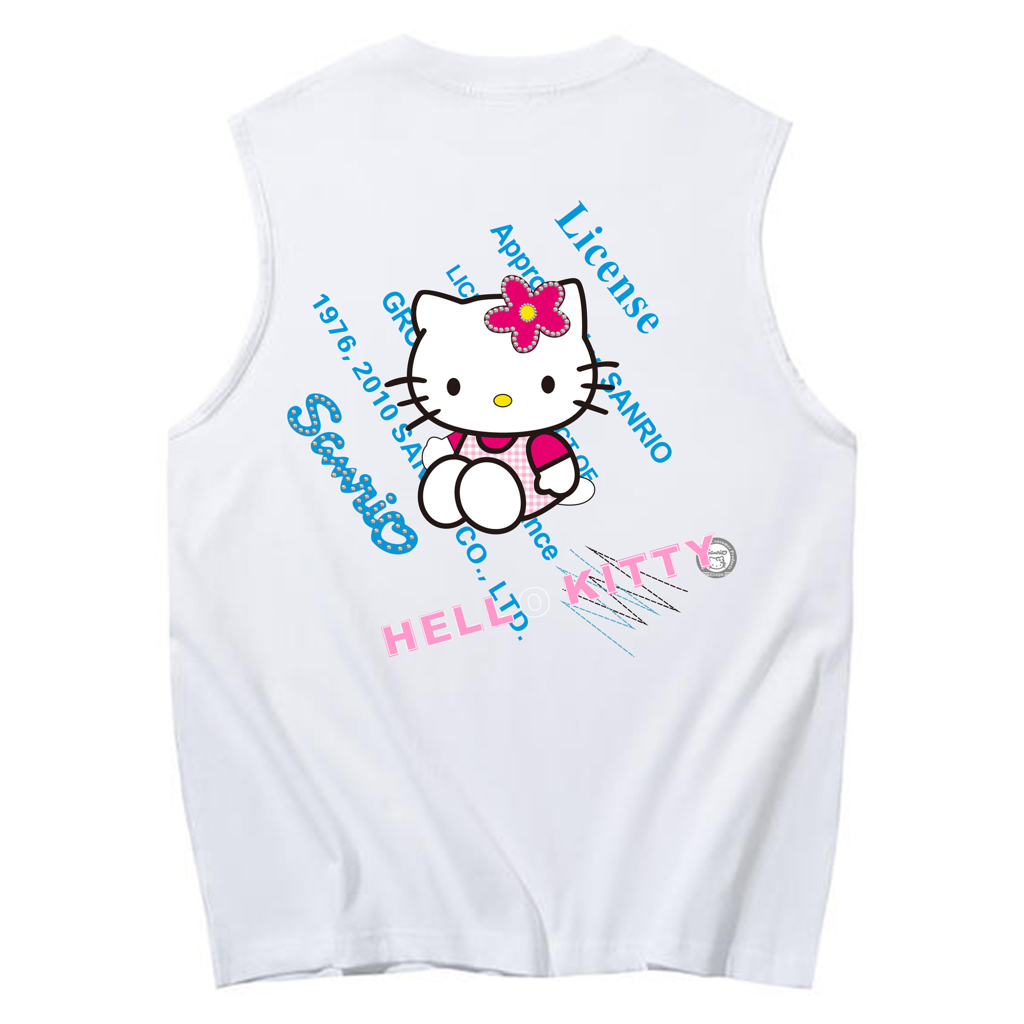 （画像用） Hello Kitty ハローキティ コットン100％タンクトップ（背面プリント）