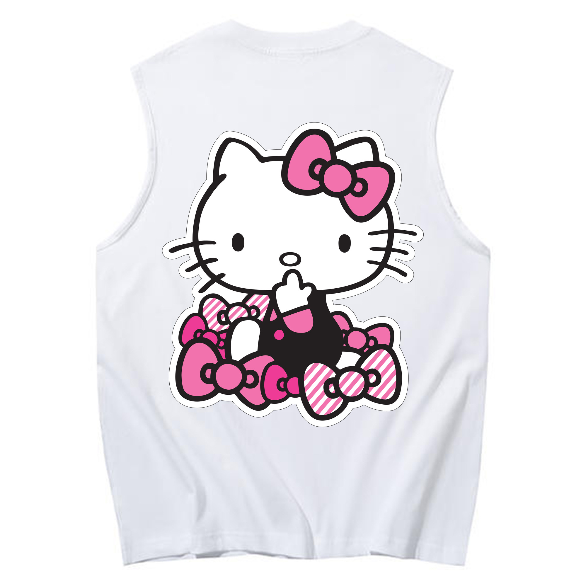 （画像用） Hello Kitty ハローキティ コットン100％タンクトップ（背面プリント）