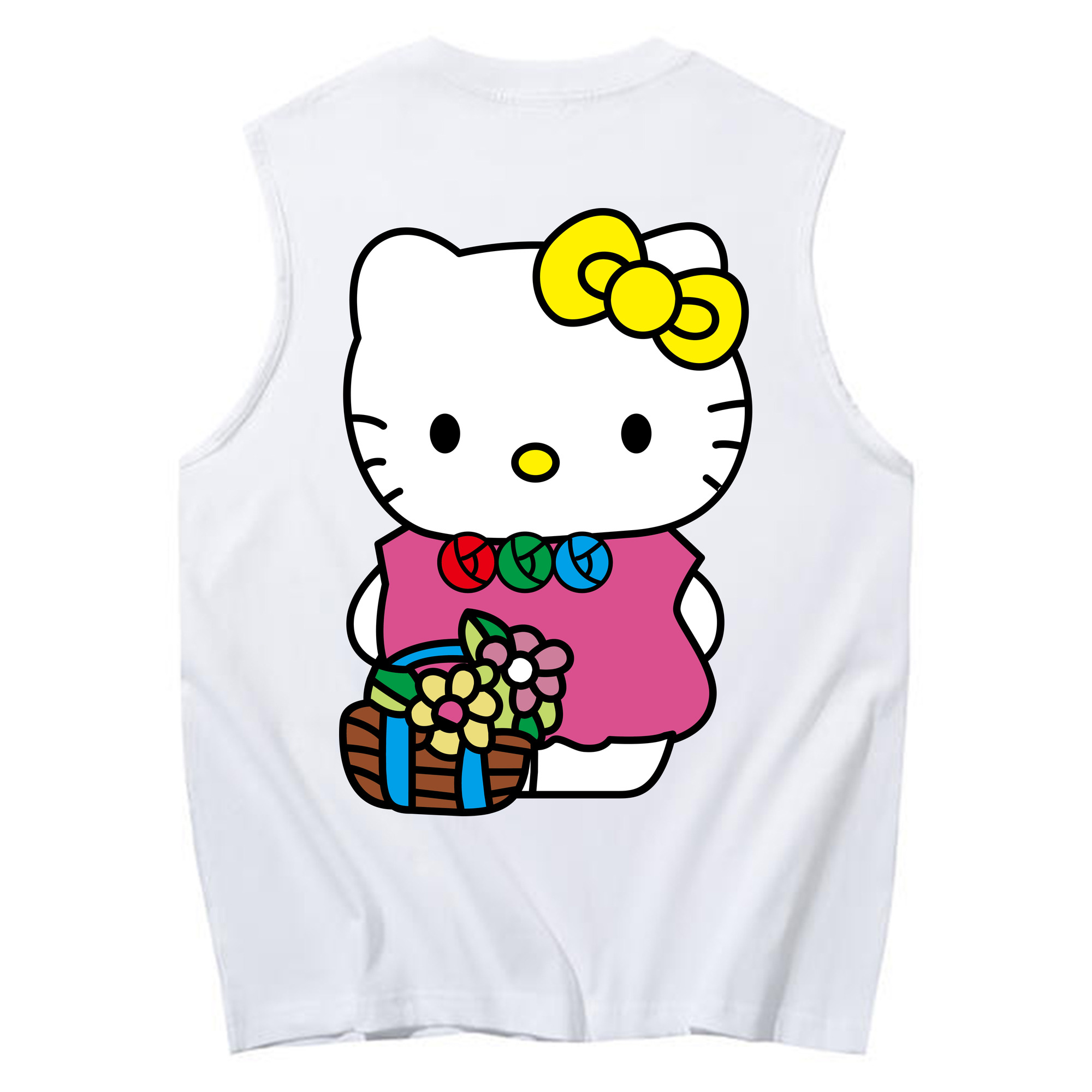 （画像用） Hello Kitty ハローキティ コットン100％タンクトップ（背面プリント）