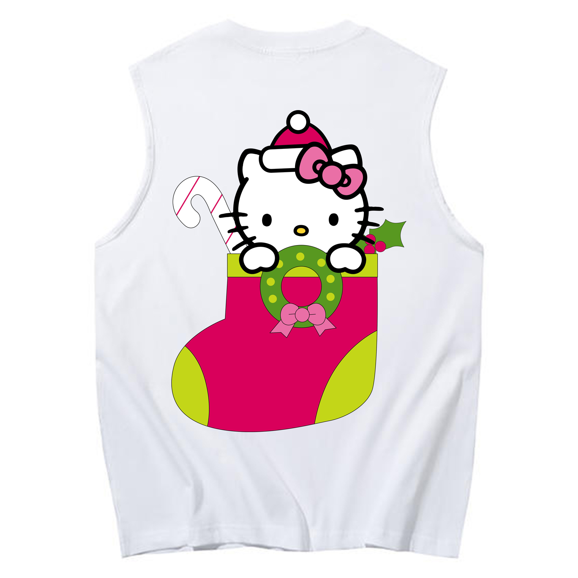 （画像用） Hello Kitty ハローキティ コットン100％タンクトップ（背面プリント）