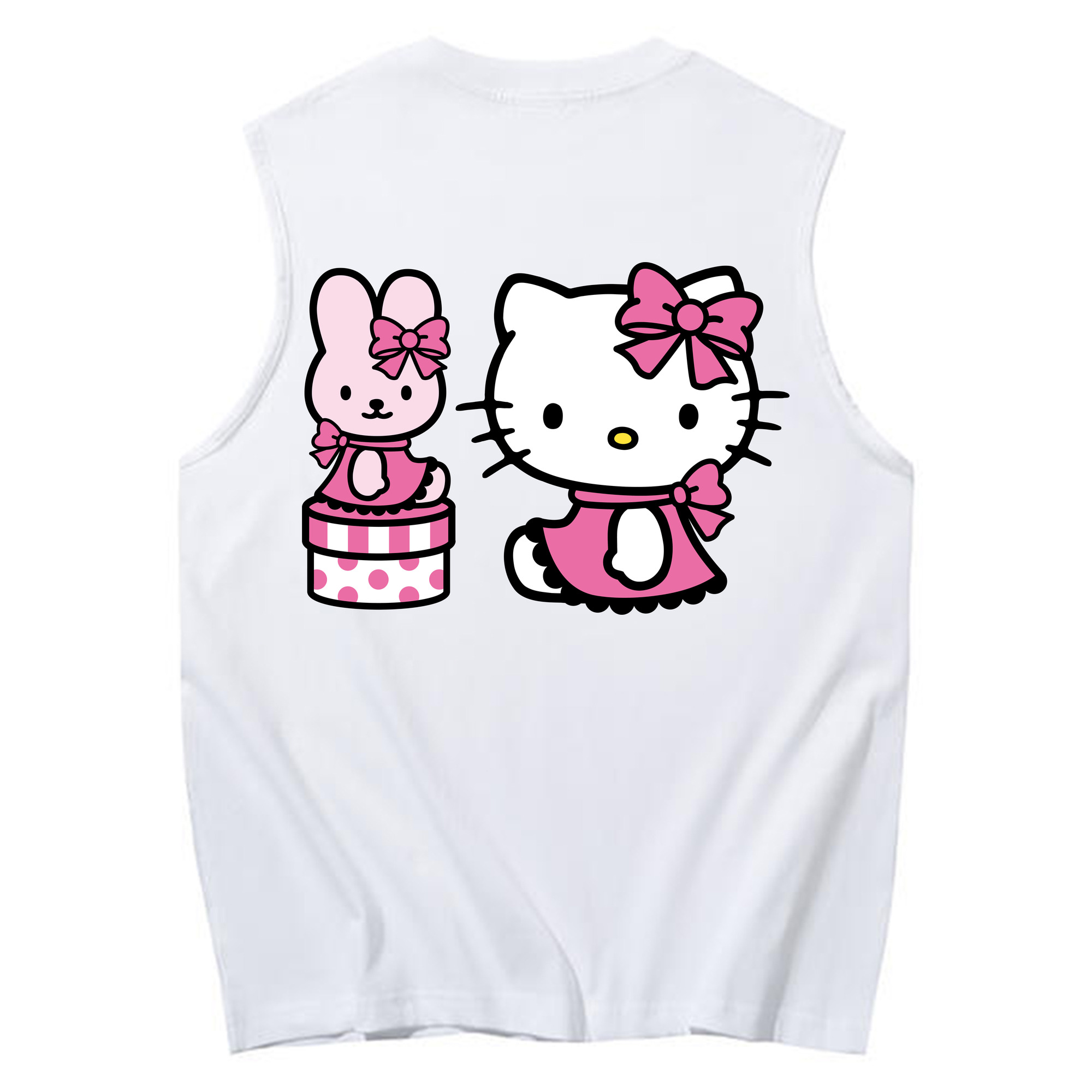 （画像用） Hello Kitty ハローキティ コットン100％タンクトップ（背面プリント）