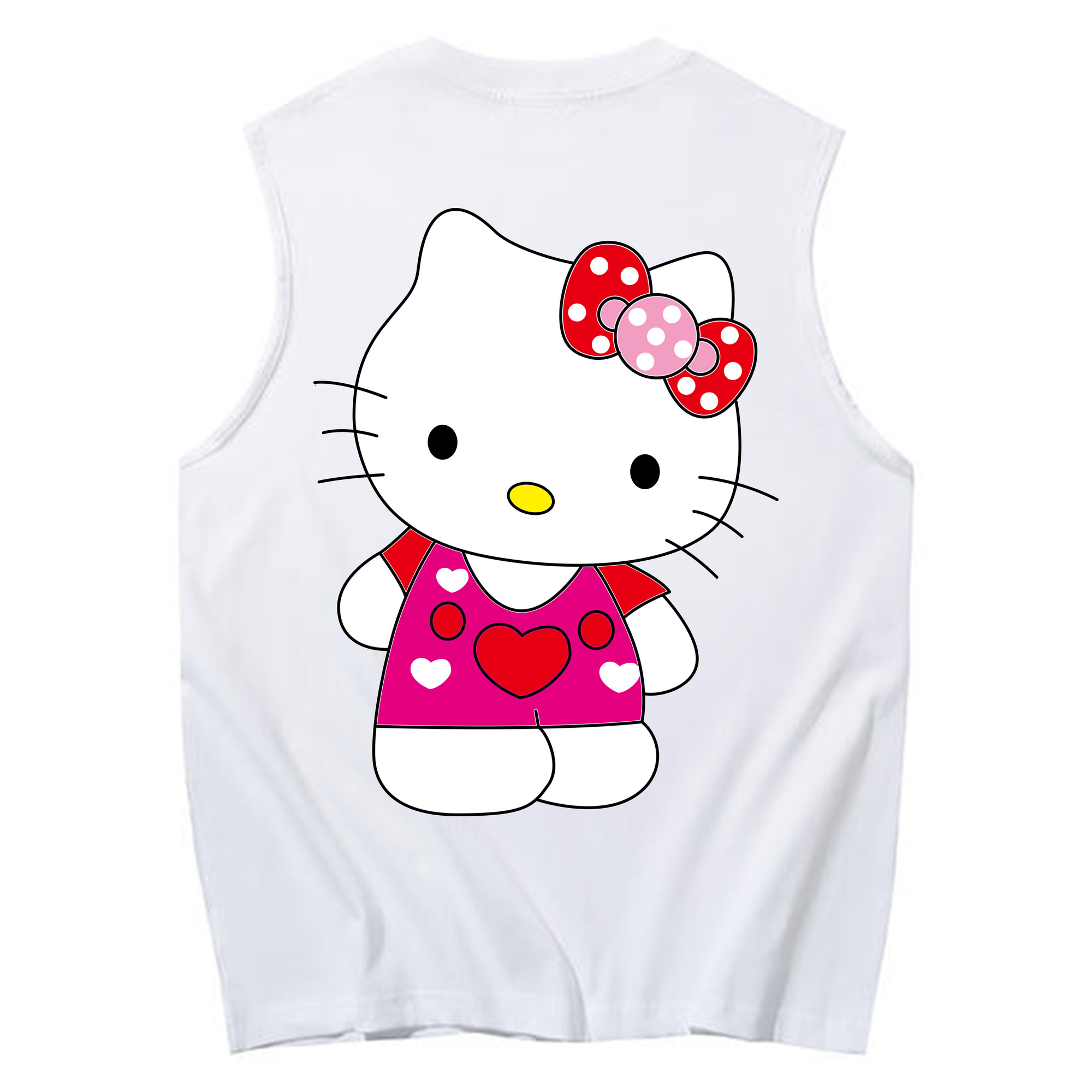 （画像用） Hello Kitty ハローキティ コットン100％タンクトップ（背面プリント）