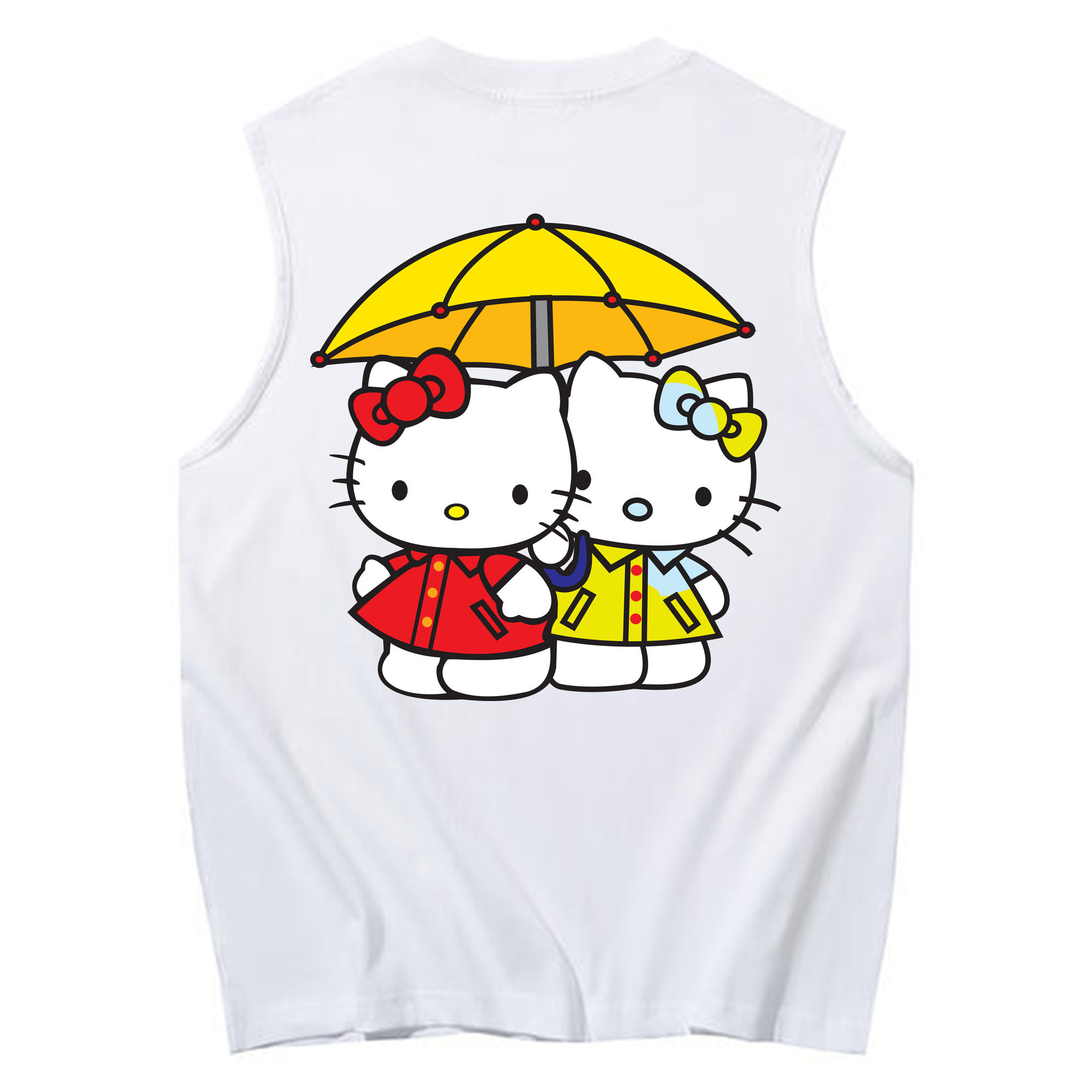 （画像用） Hello Kitty ハローキティ コットン100％タンクトップ（背面プリント）