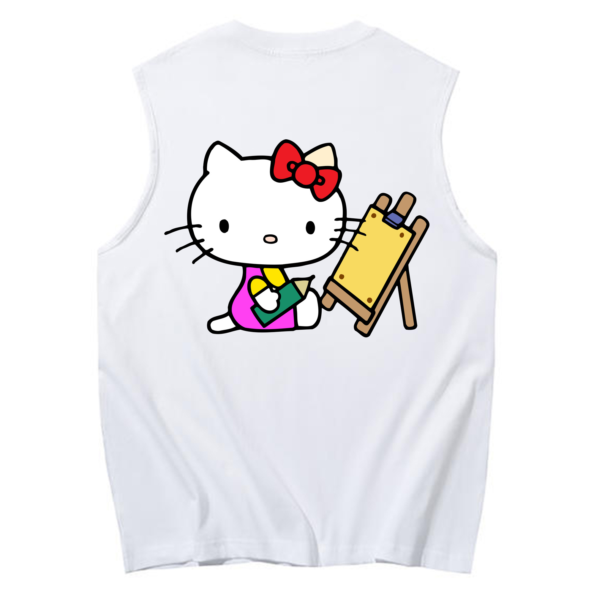 （画像用） Hello Kitty ハローキティ コットン100％タンクトップ（背面プリント）