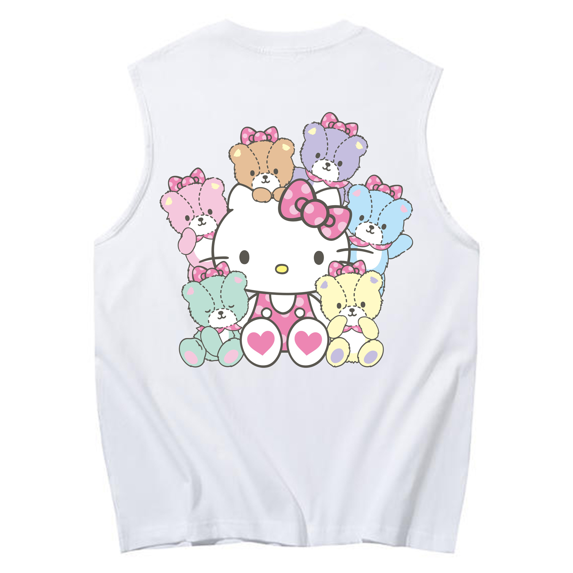 （画像用） Hello Kitty ハローキティ コットン100％タンクトップ（背面プリント）