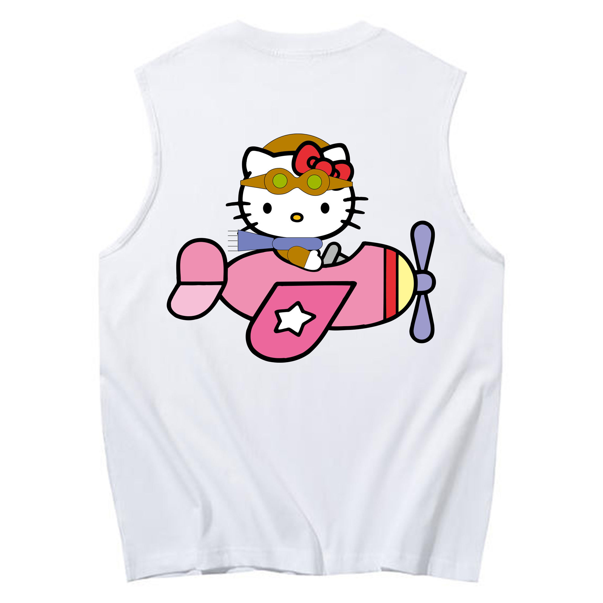 （画像用） Hello Kitty ハローキティ コットン100％タンクトップ（背面プリント）