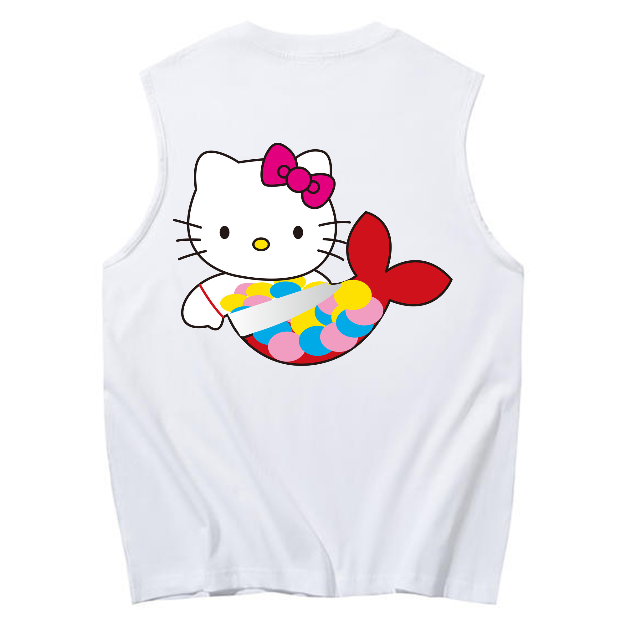 （画像用） Hello Kitty ハローキティ コットン100％タンクトップ（背面プリント）