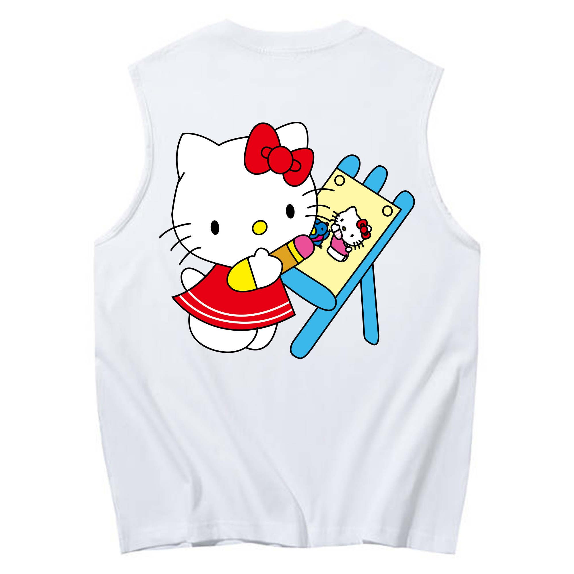 （画像用） Hello Kitty ハローキティ コットン100％タンクトップ（背面プリント）