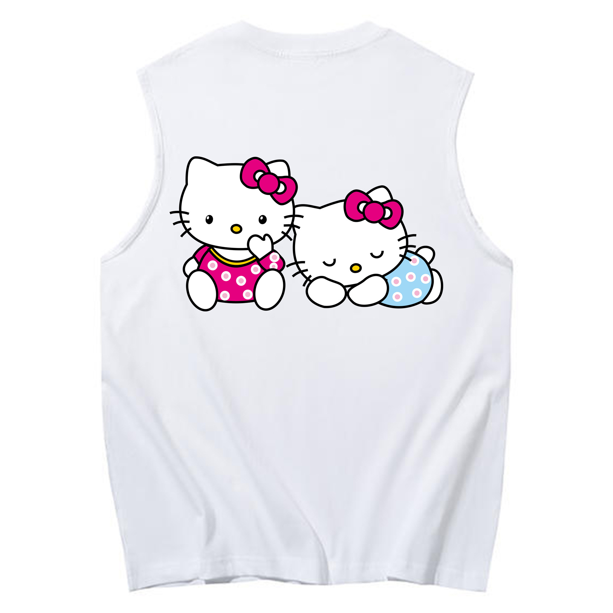 （画像用） Hello Kitty ハローキティ コットン100％タンクトップ（背面プリント）