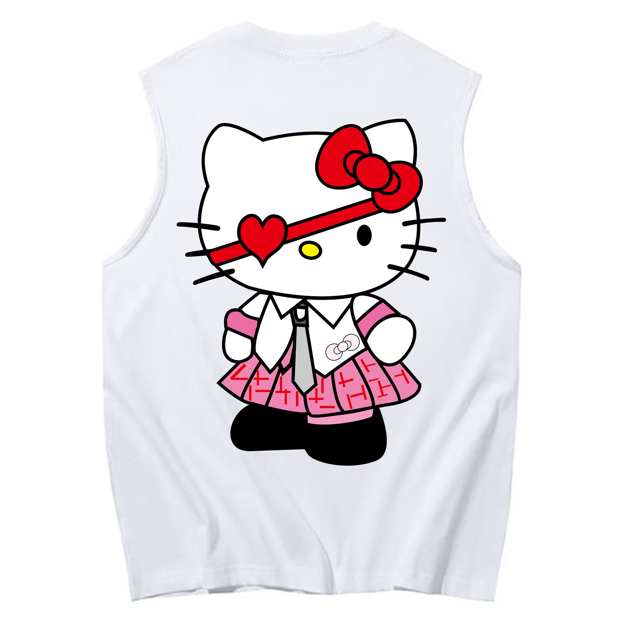 （画像用） Hello Kitty ハローキティ コットン100％タンクトップ（背面プリント）