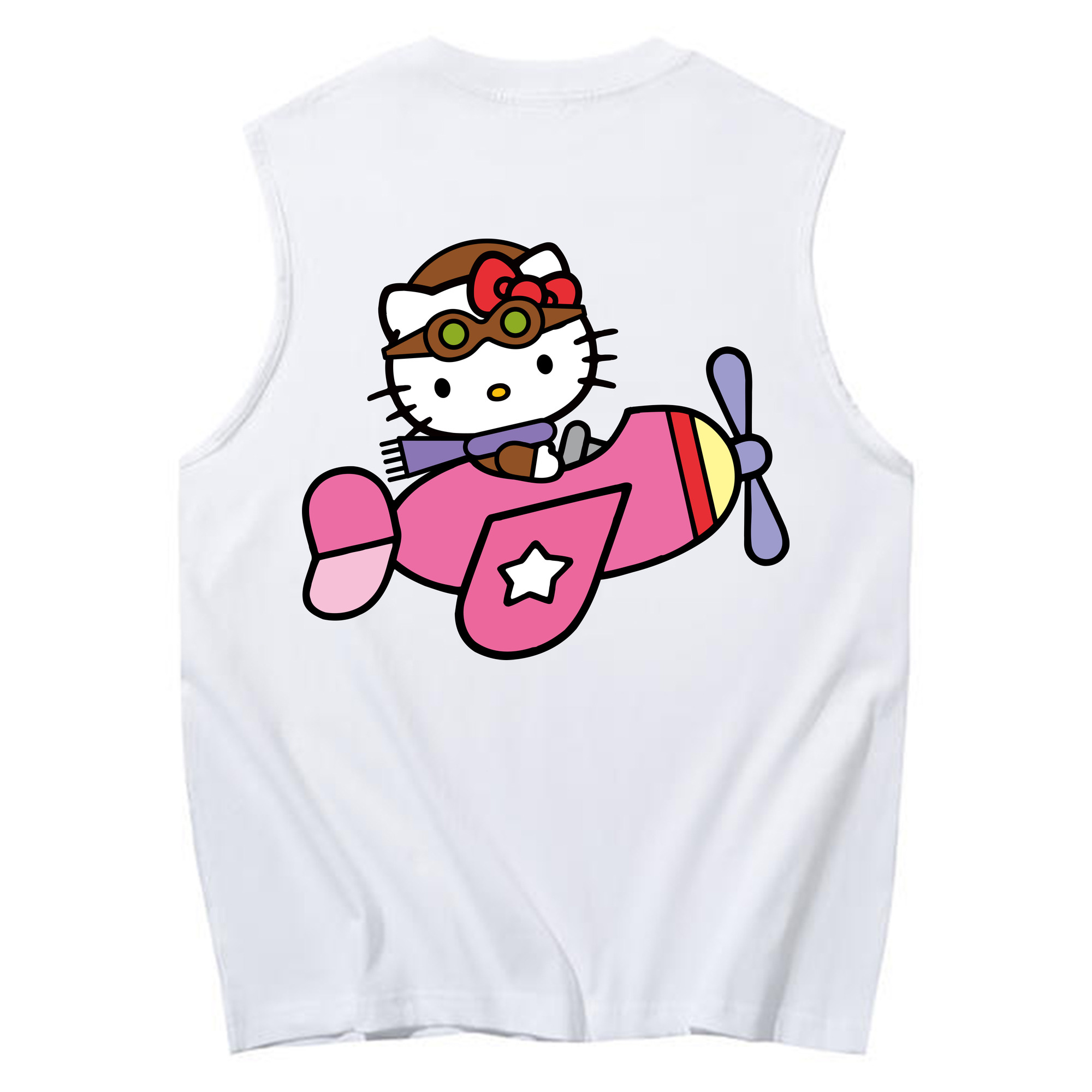 （画像用） Hello Kitty ハローキティ コットン100％タンクトップ（背面プリント）