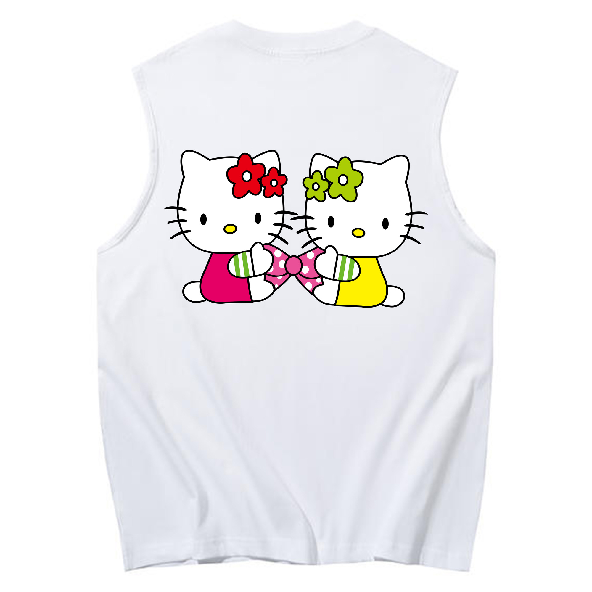 （画像用） Hello Kitty ハローキティ コットン100％タンクトップ（背面プリント）