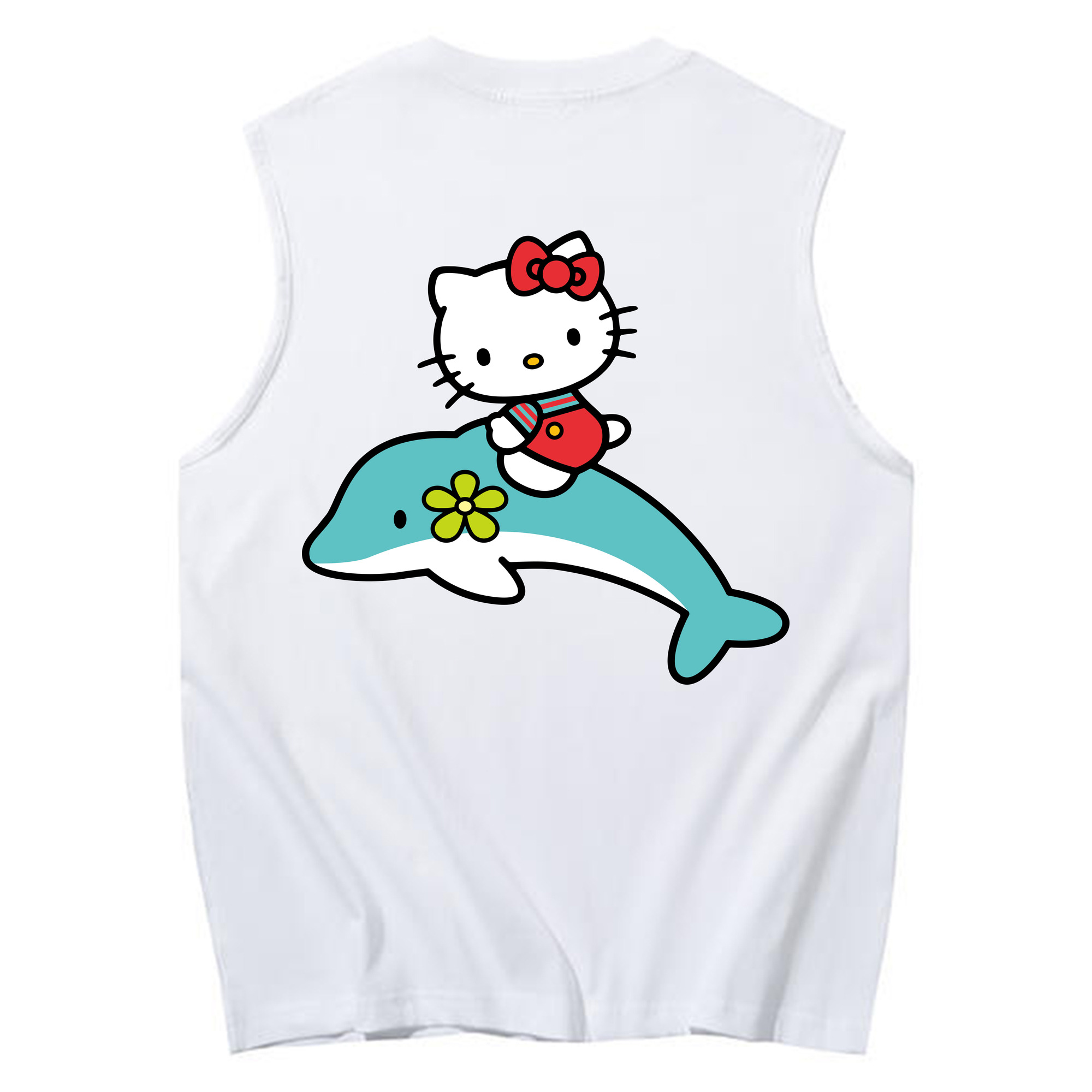 （画像用） Hello Kitty ハローキティ コットン100％タンクトップ（背面プリント）