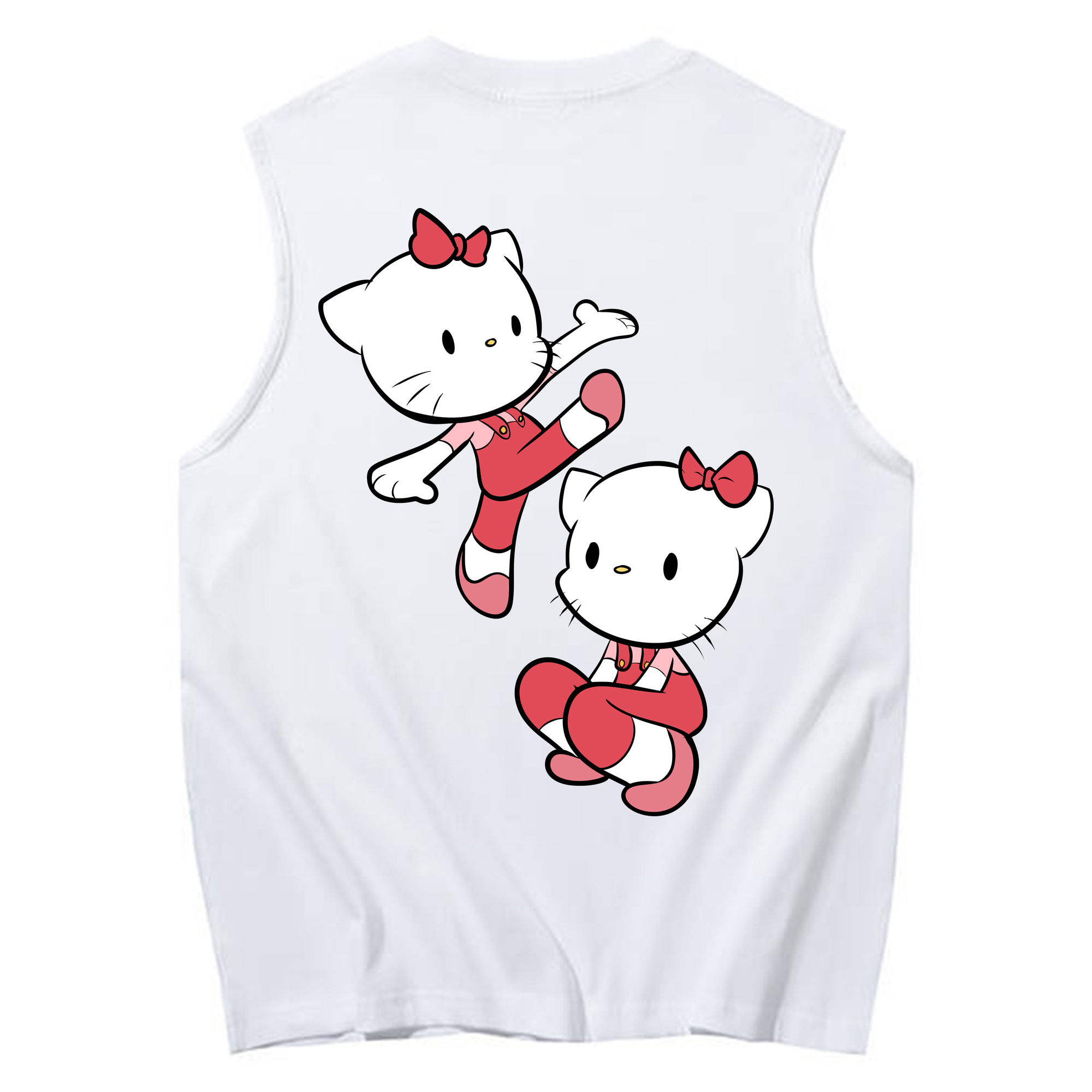 （画像用） Hello Kitty ハローキティ コットン100％タンクトップ（背面プリント）