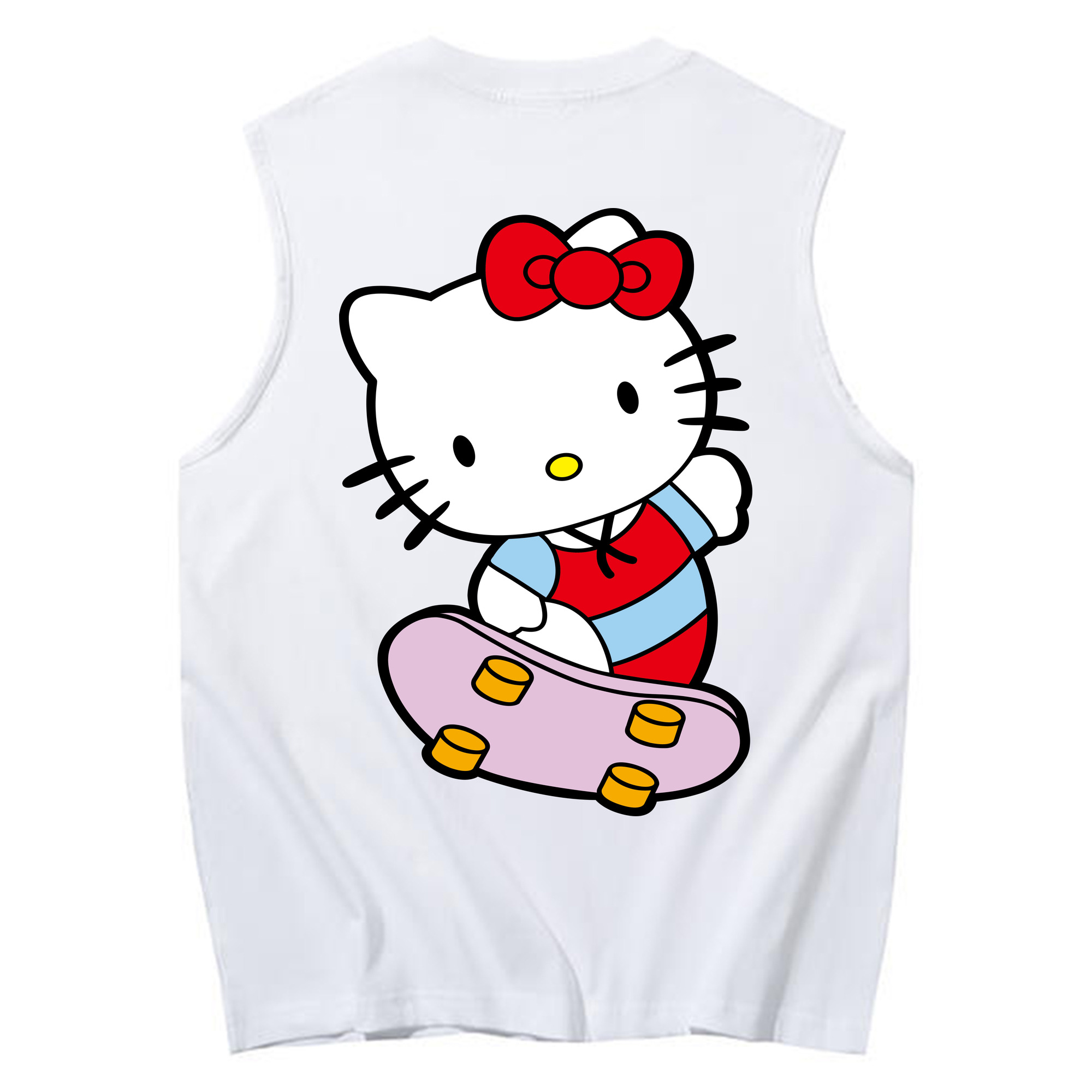 （画像用） Hello Kitty ハローキティ コットン100％タンクトップ（背面プリント）