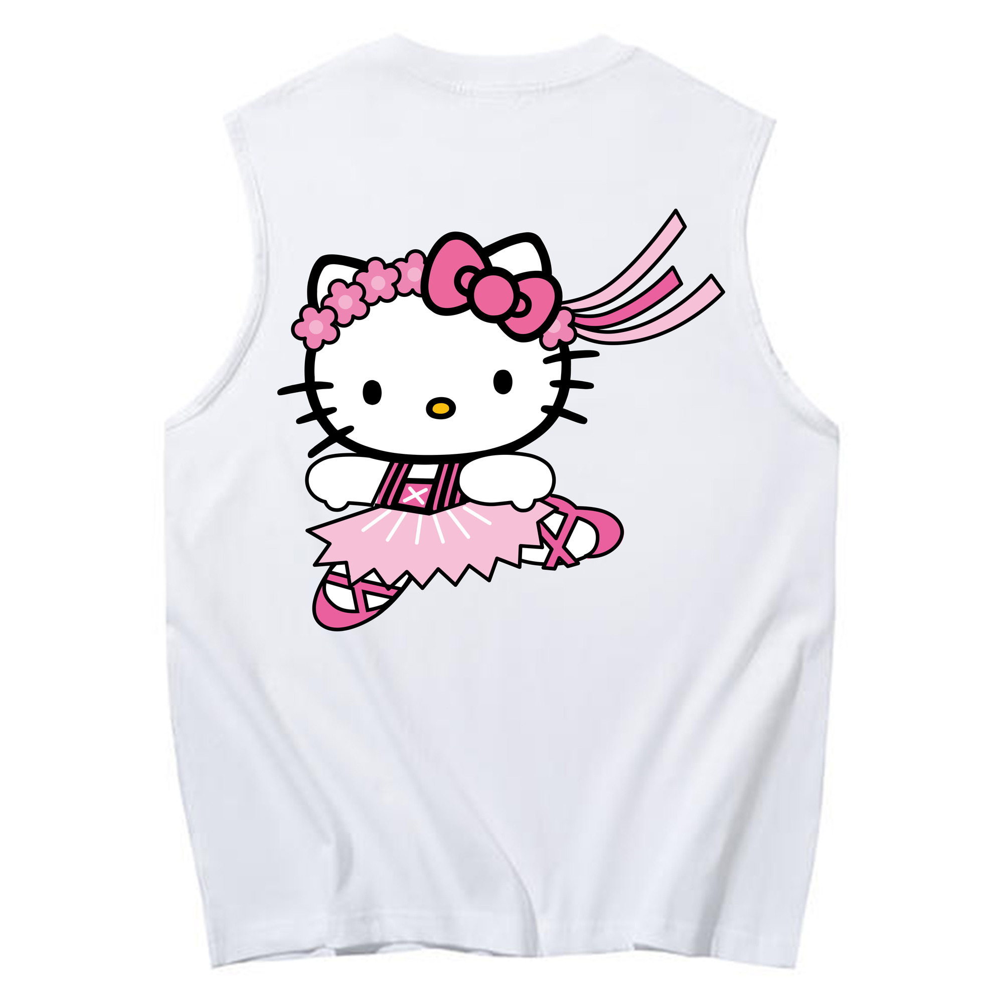 （画像用） Hello Kitty ハローキティ コットン100％タンクトップ（背面プリント）