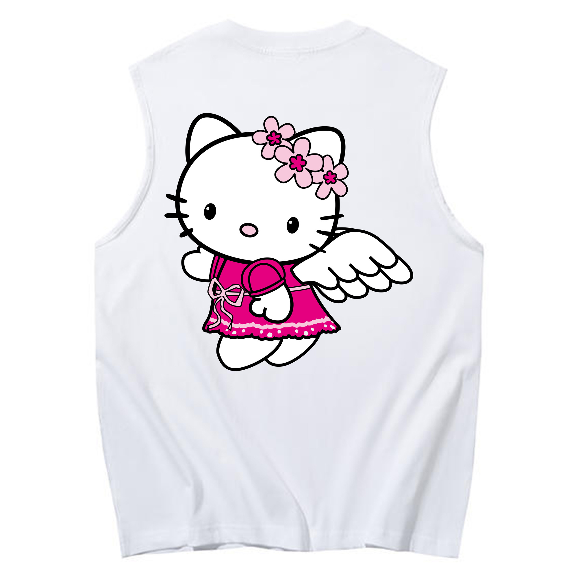 （画像用） Hello Kitty ハローキティ コットン100％タンクトップ（背面プリント）