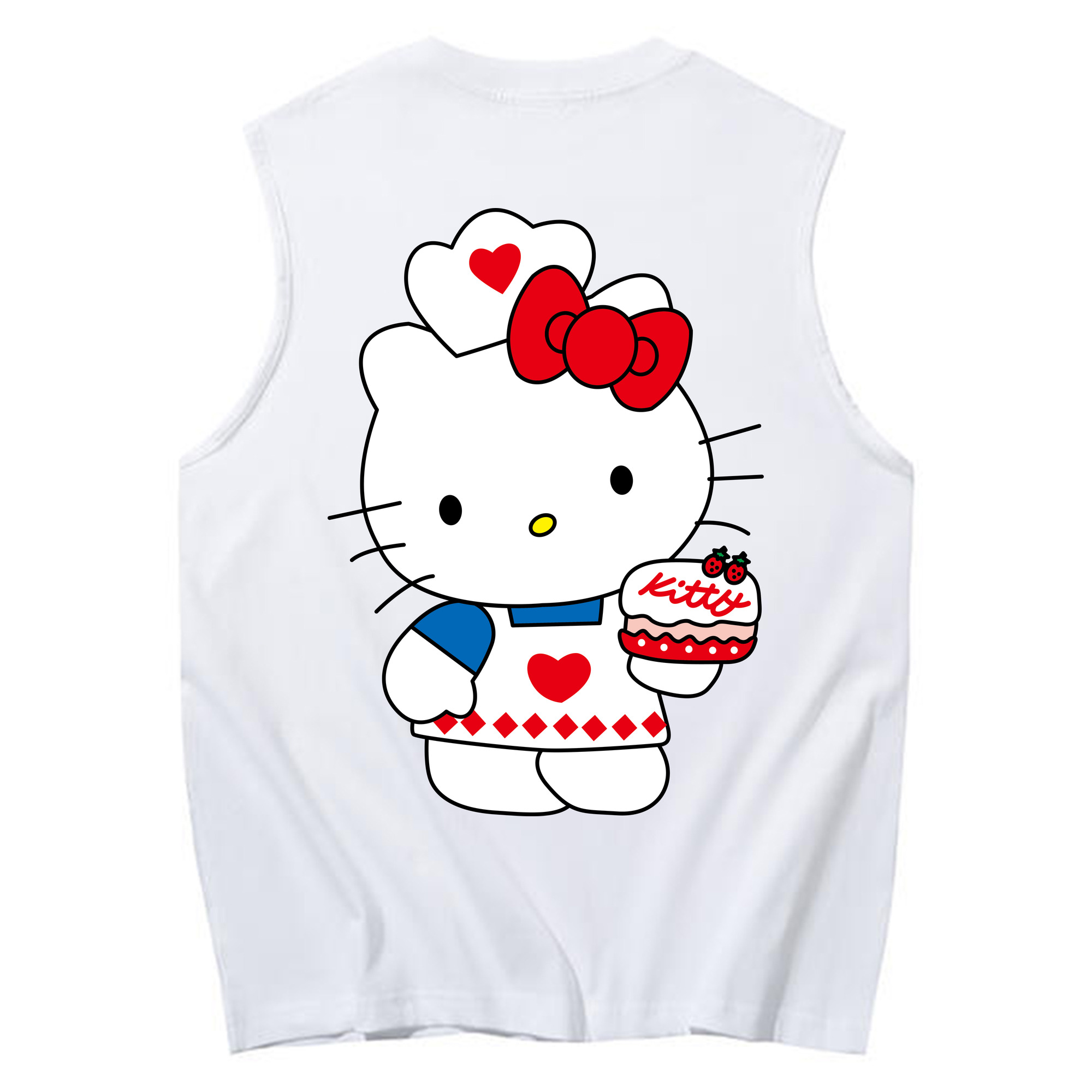 （画像用） Hello Kitty ハローキティ コットン100％タンクトップ（背面プリント）