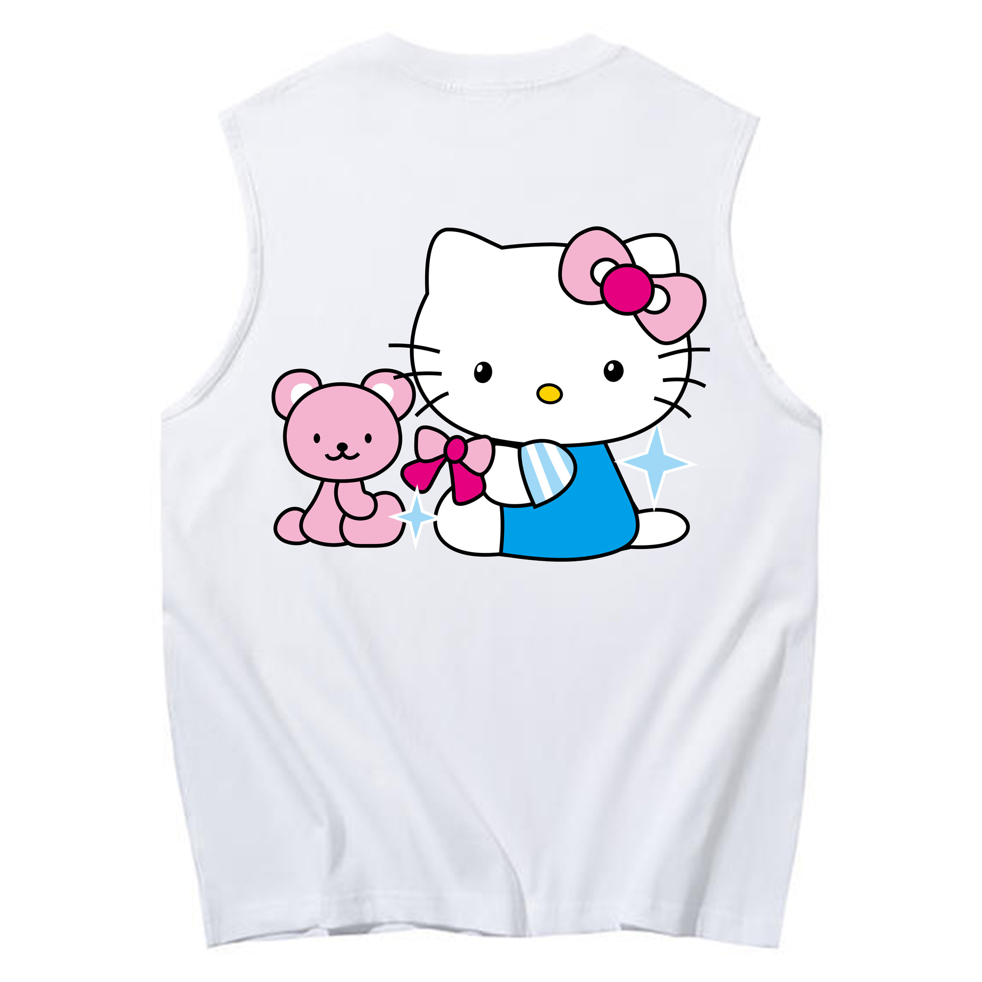 （画像用） Hello Kitty ハローキティ コットン100％タンクトップ（背面プリント）