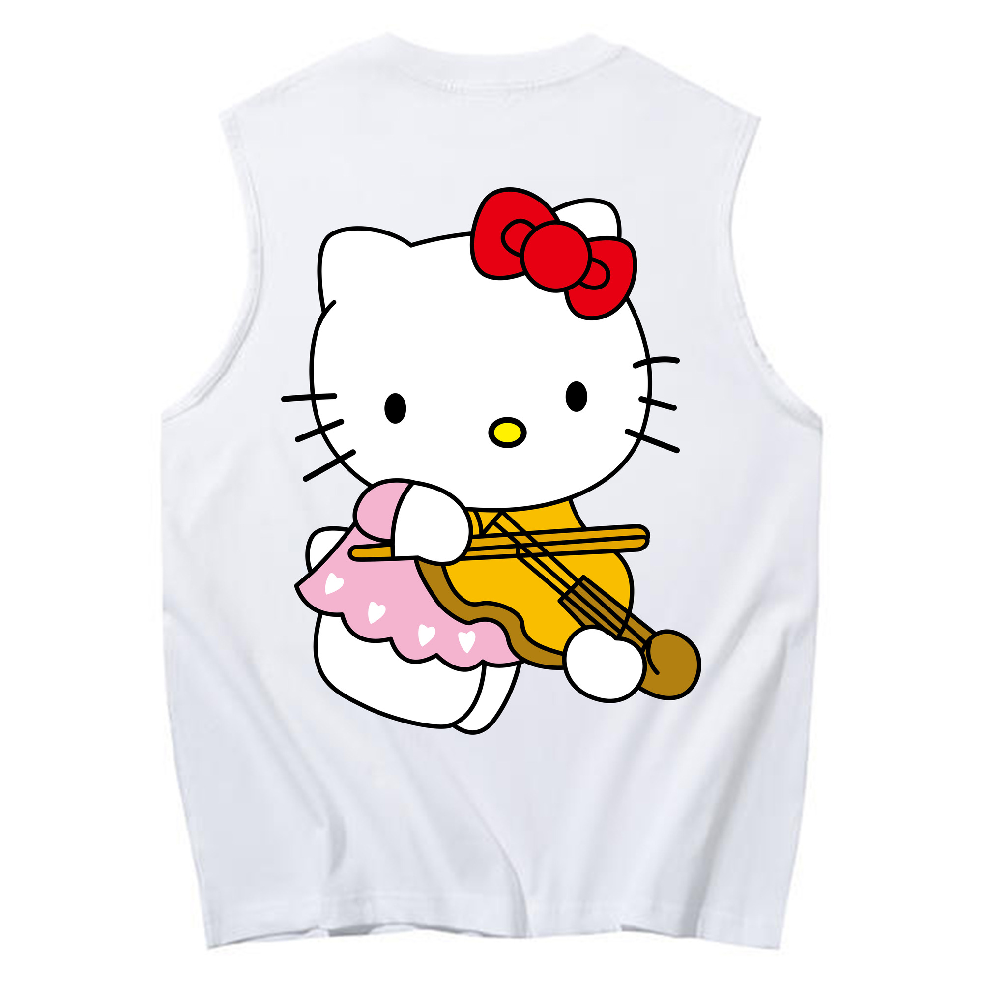（画像用） Hello Kitty ハローキティ コットン100％タンクトップ（背面プリント）