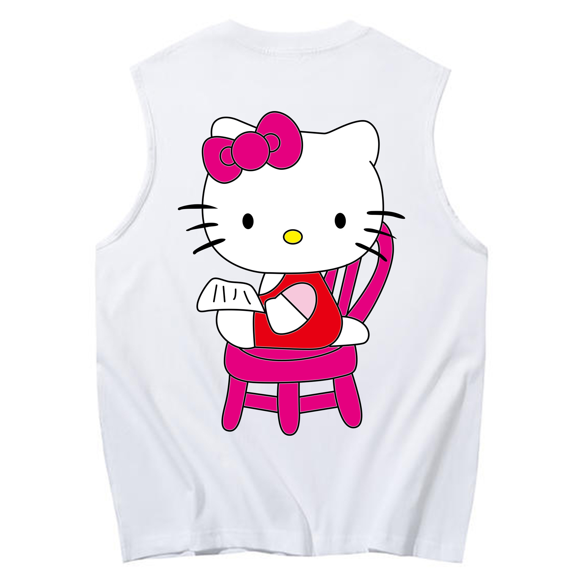 （画像用） Hello Kitty ハローキティ コットン100％タンクトップ（背面プリント）