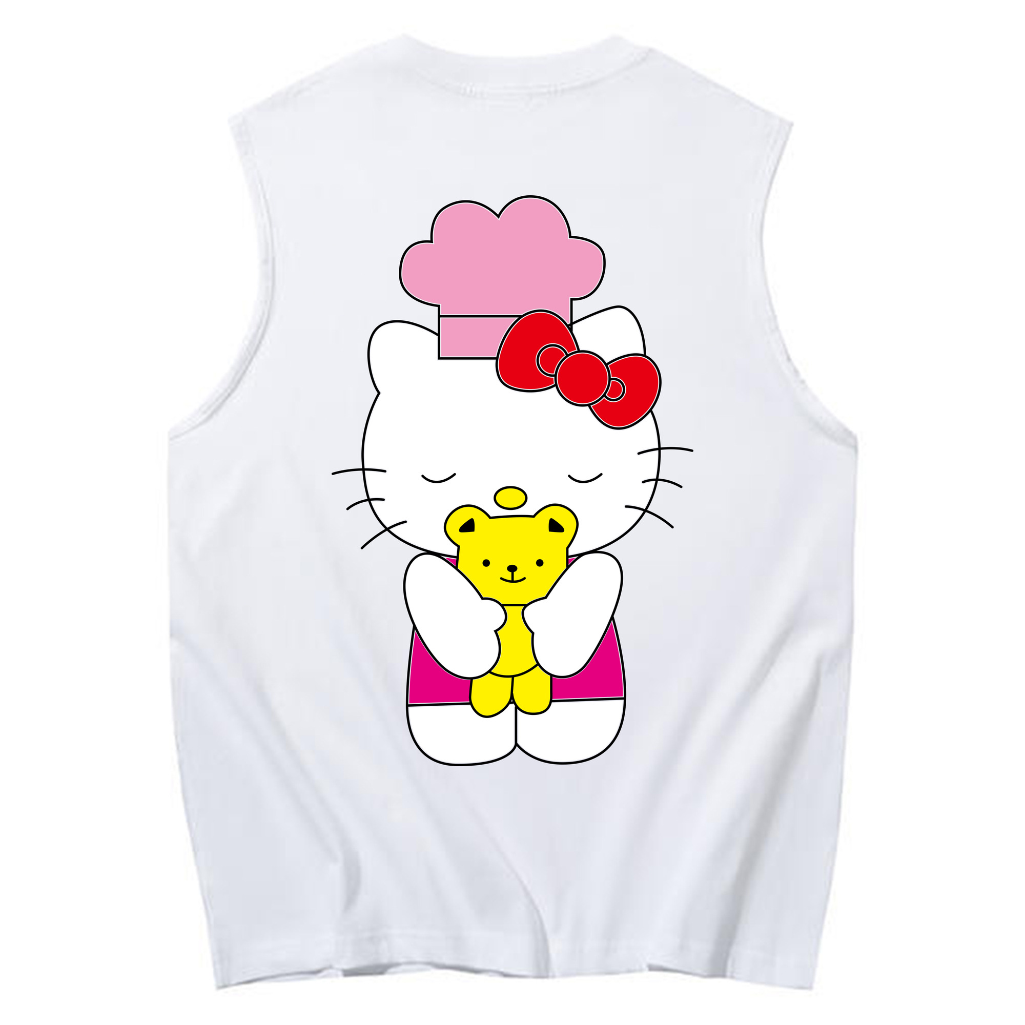 （画像用） Hello Kitty ハローキティ コットン100％タンクトップ（背面プリント）