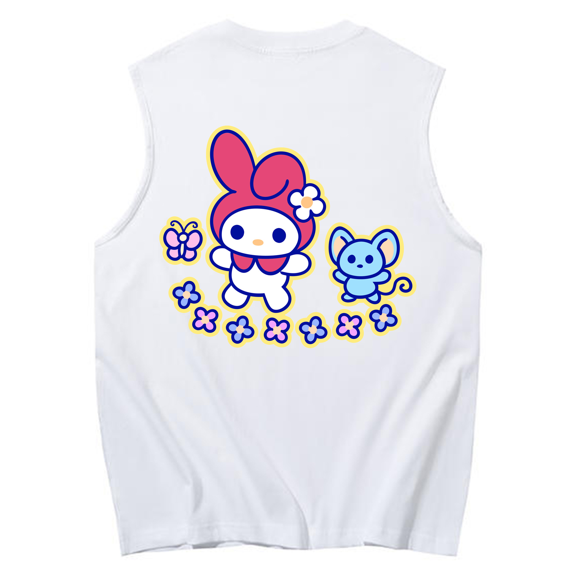 （画像用） Hello Kitty ハローキティ コットン100％タンクトップ（背面プリント）