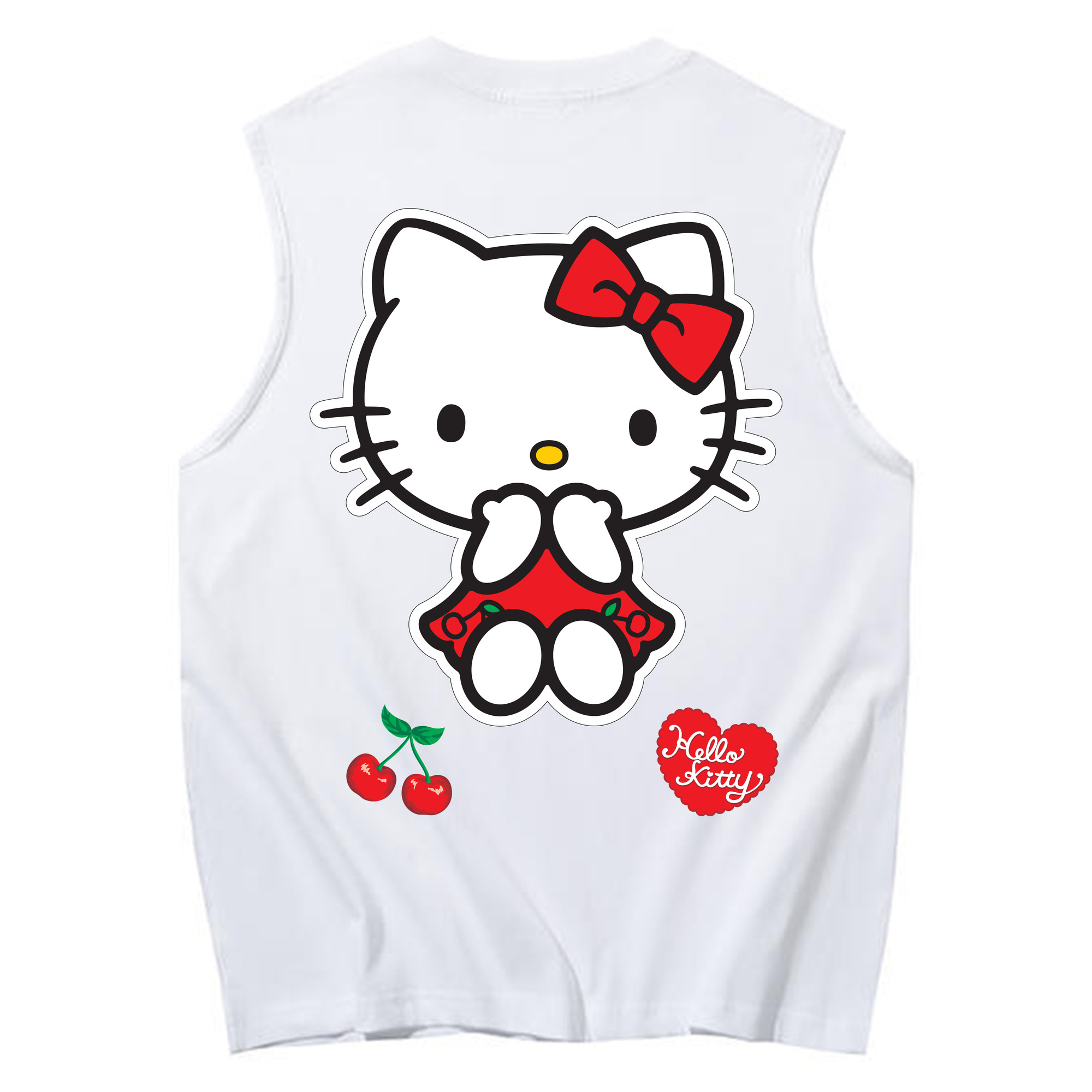 （画像用） Hello Kitty ハローキティ コットン100％タンクトップ（背面プリント）