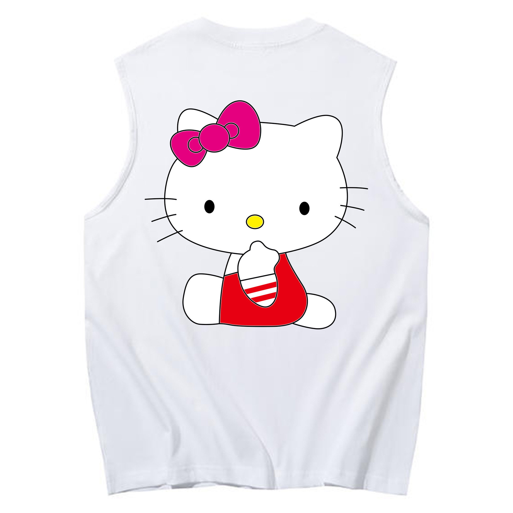（画像用） Hello Kitty ハローキティ コットン100％タンクトップ（背面プリント）