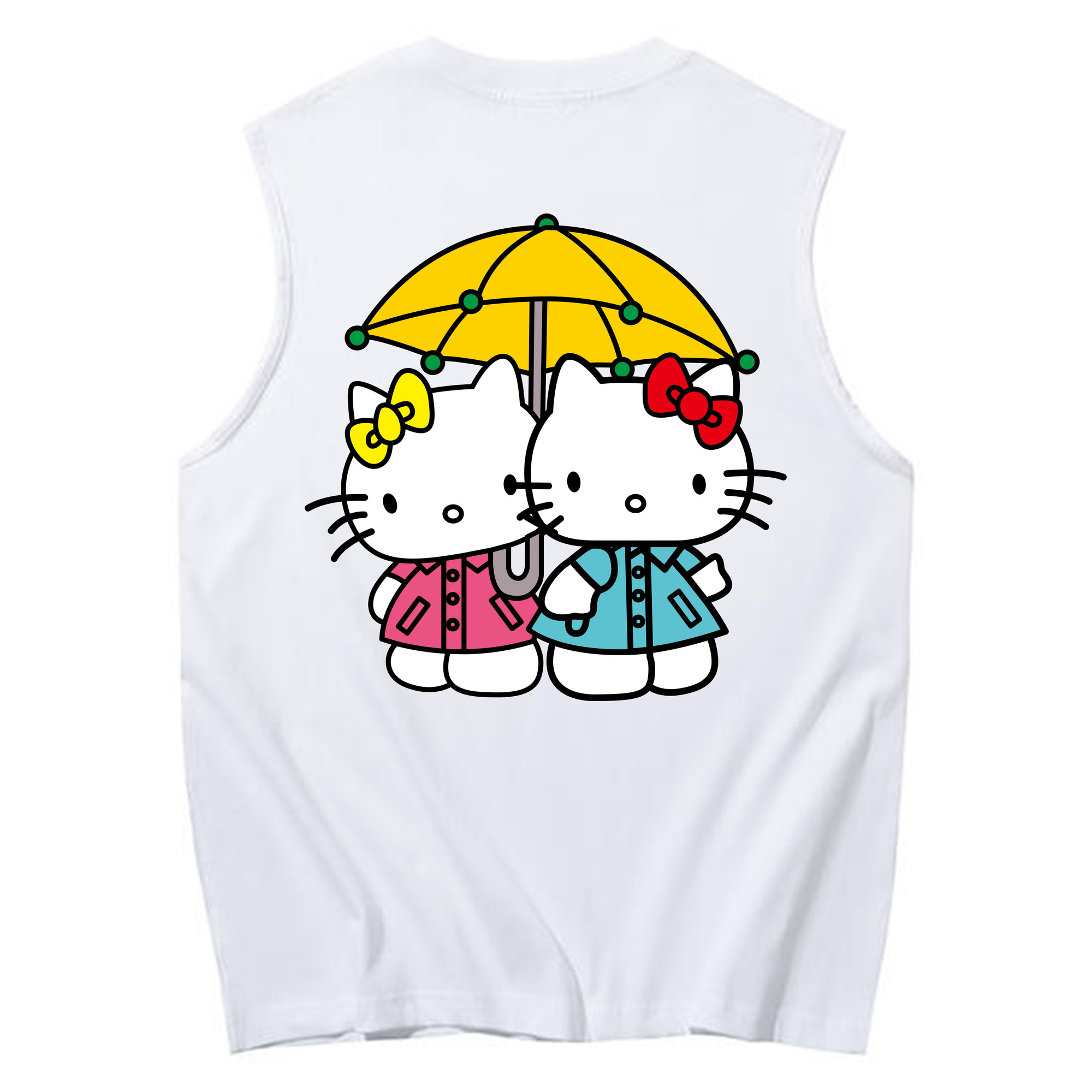 （画像用） Hello Kitty ハローキティ コットン100％タンクトップ（背面プリント）